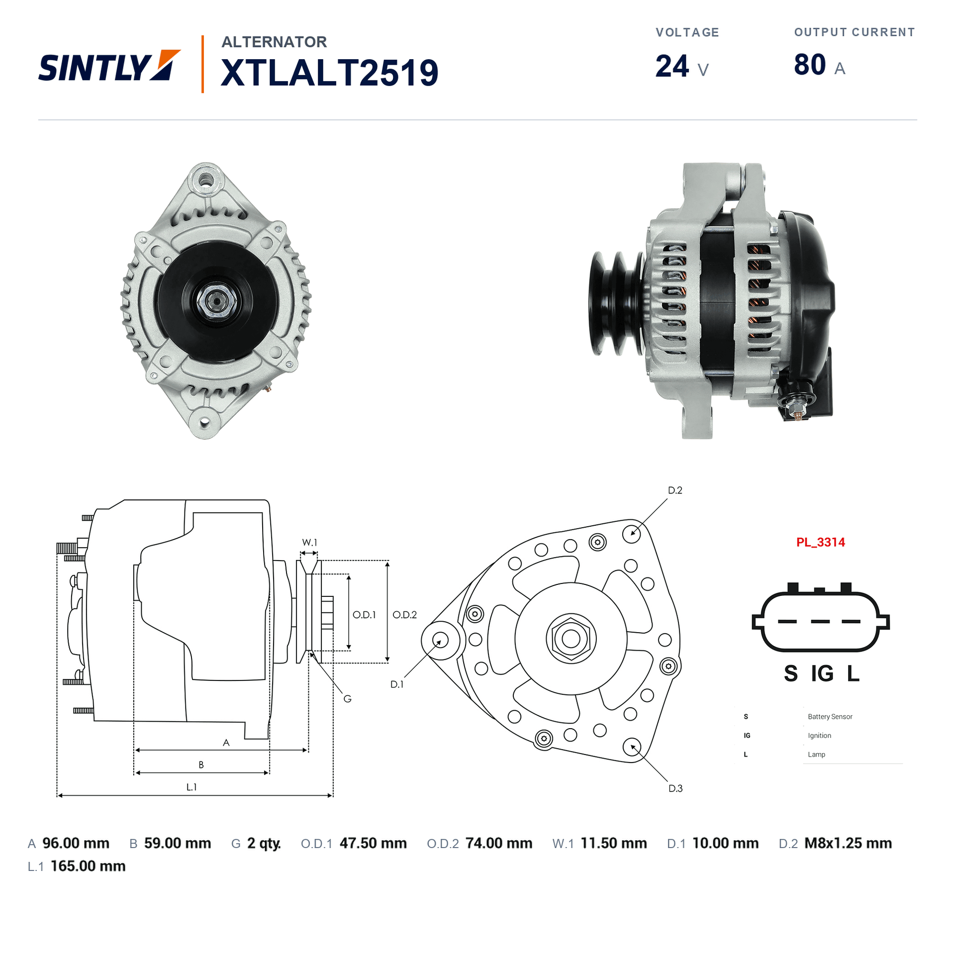 Alternator XTLALT2519