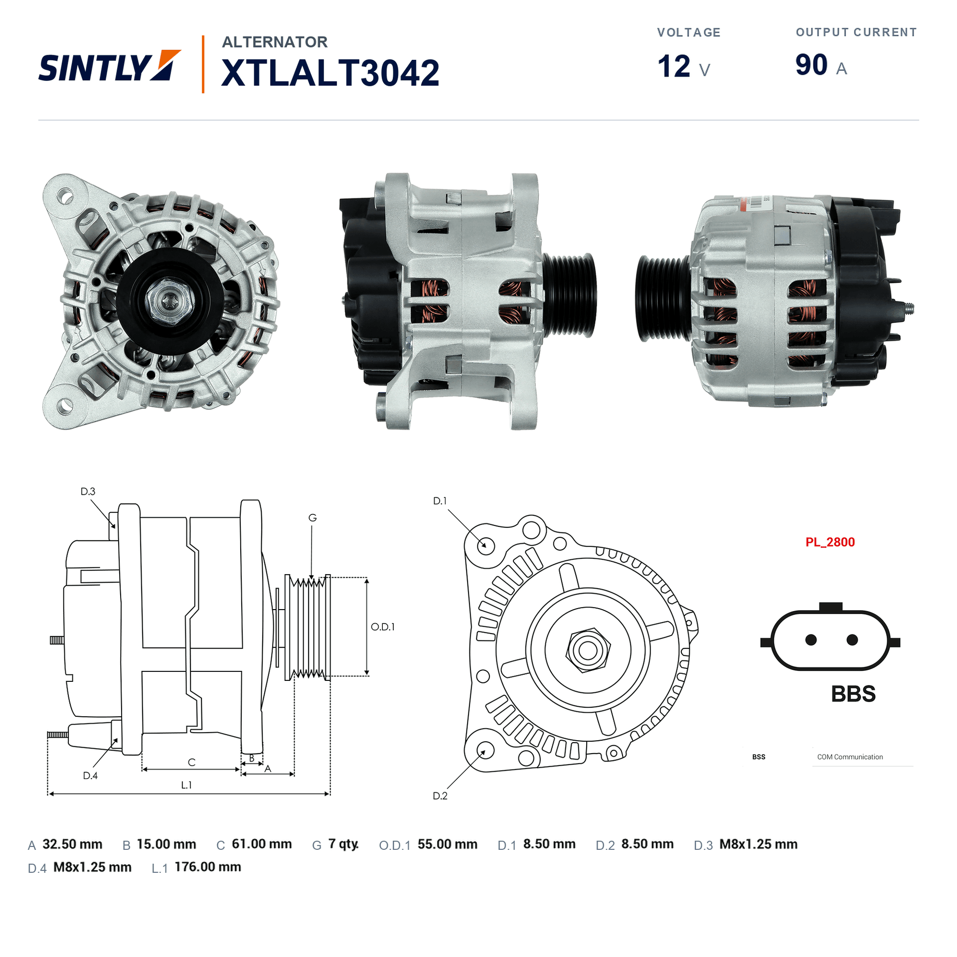 Alternator XTLALT3042