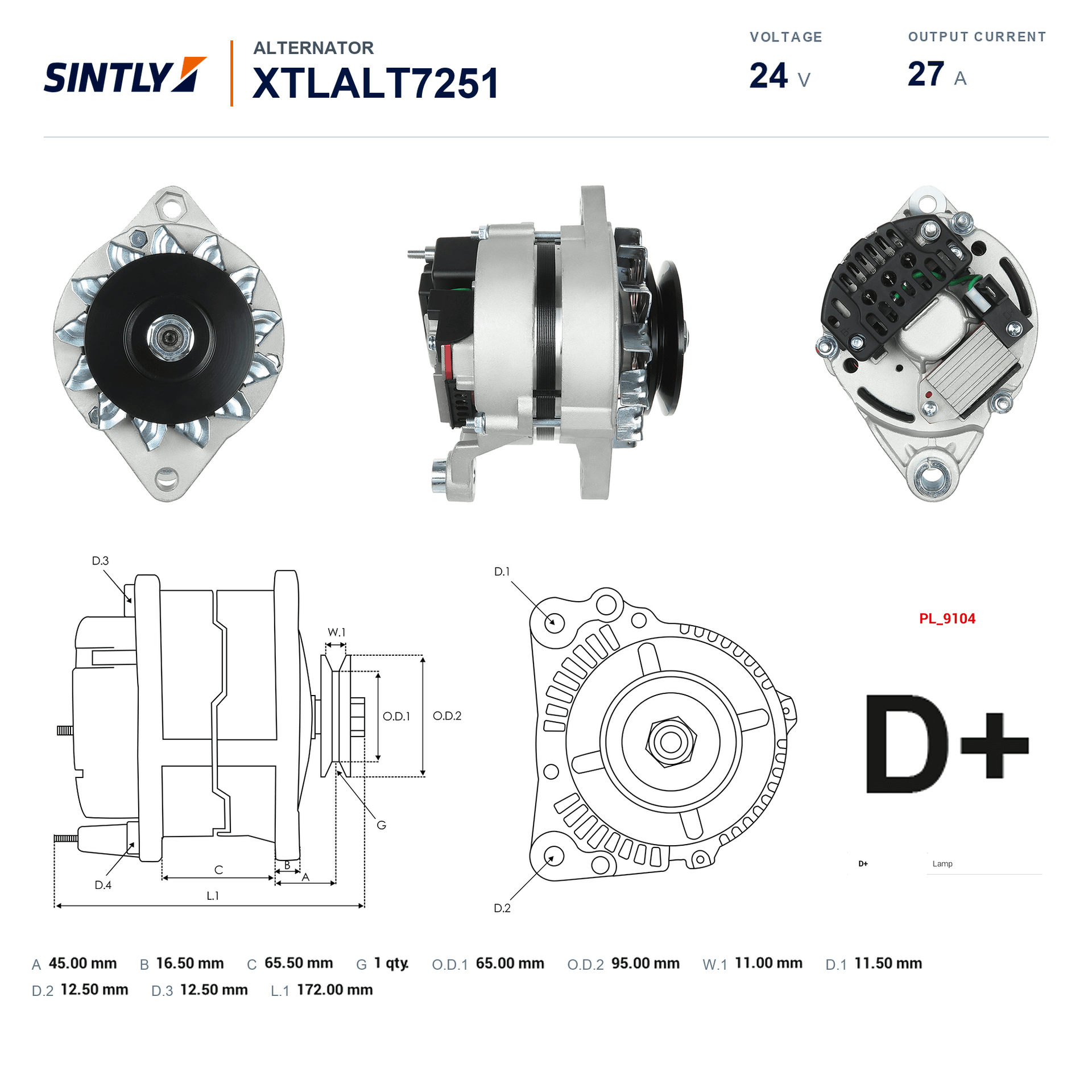 Alternator XTLALT7251