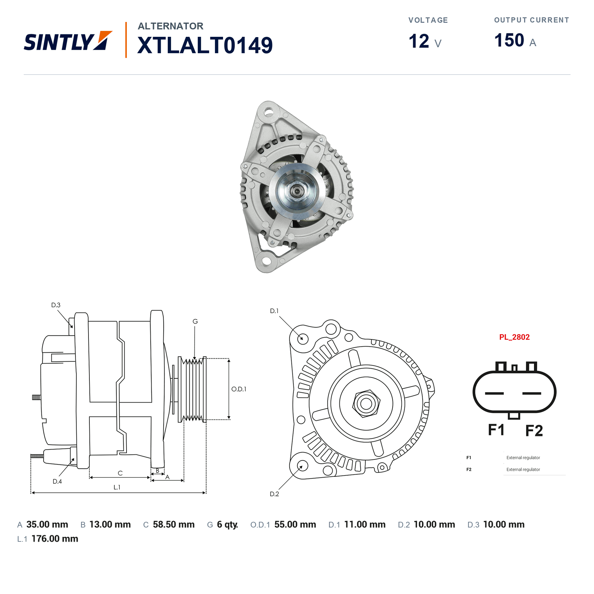 Alternator XTLALT0149