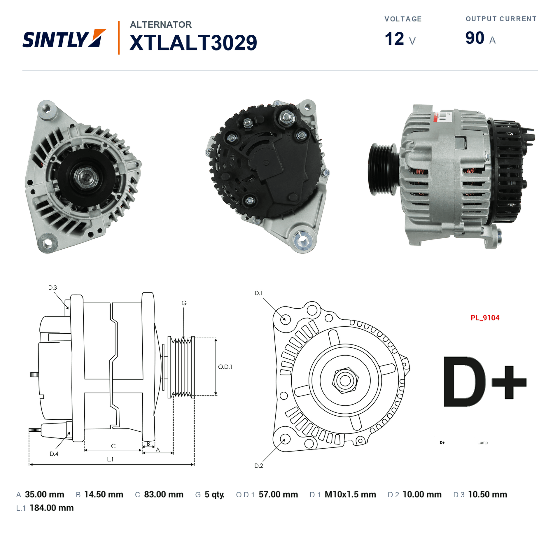 Alternator XTLALT3029