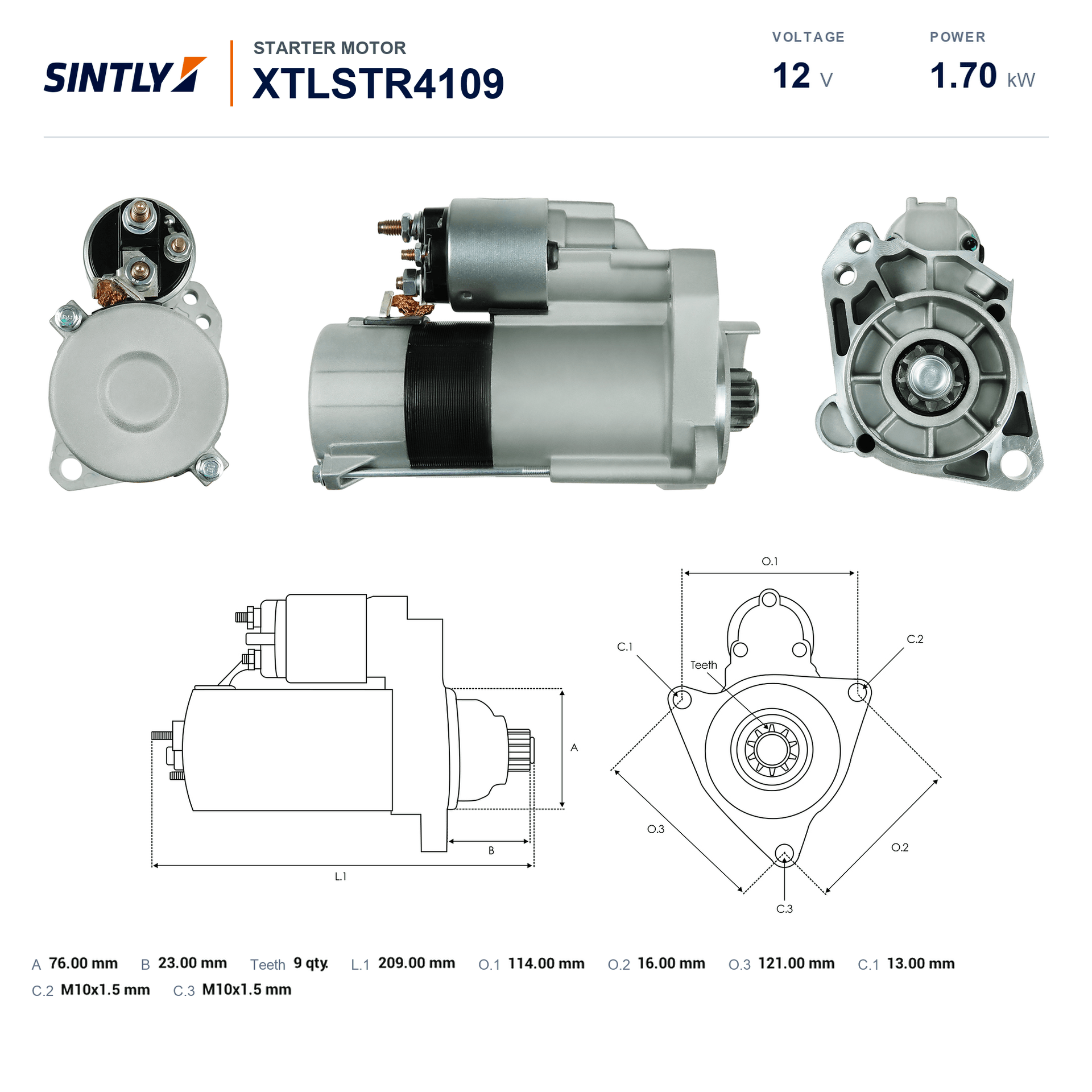 Motor de arranque XTLSTR4109