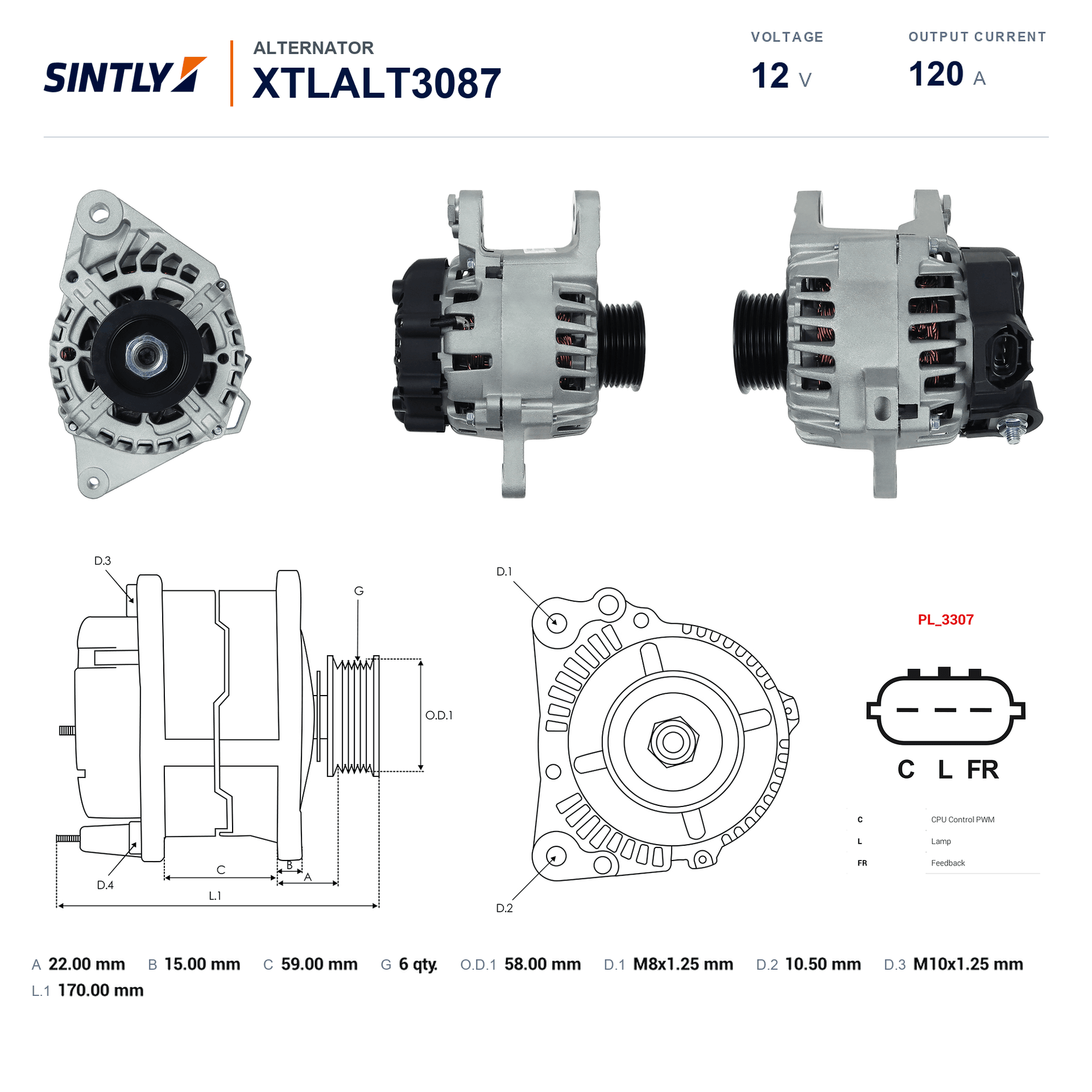 Alternator XTLALT3087