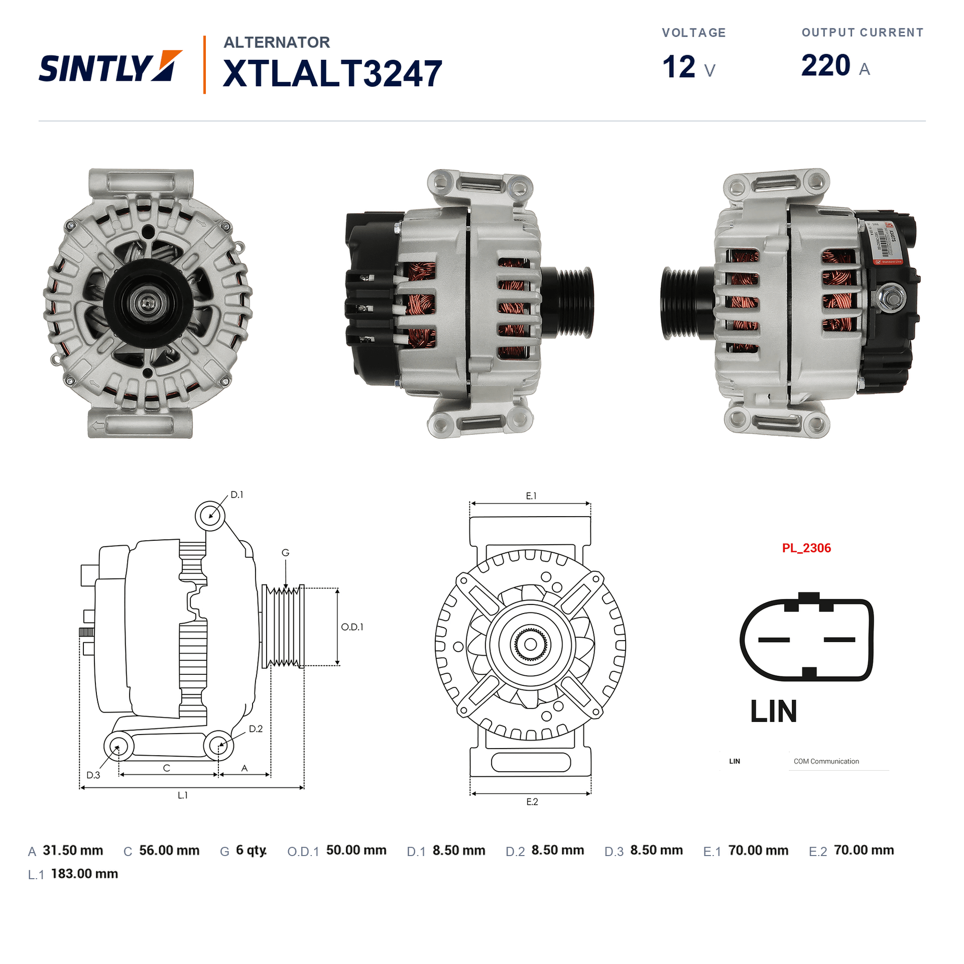 Alternator XTLALT3247