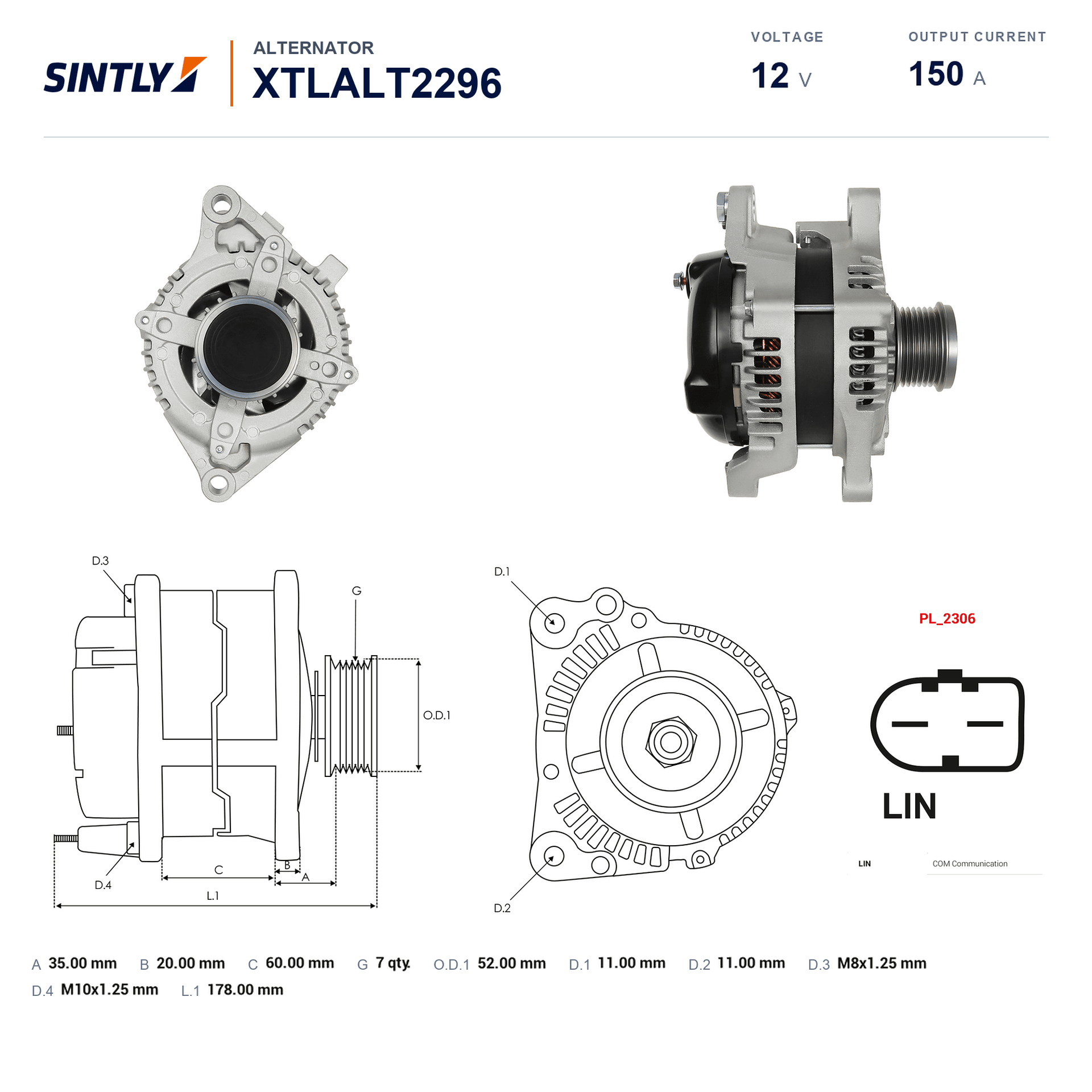 Alternator XTLALT2296