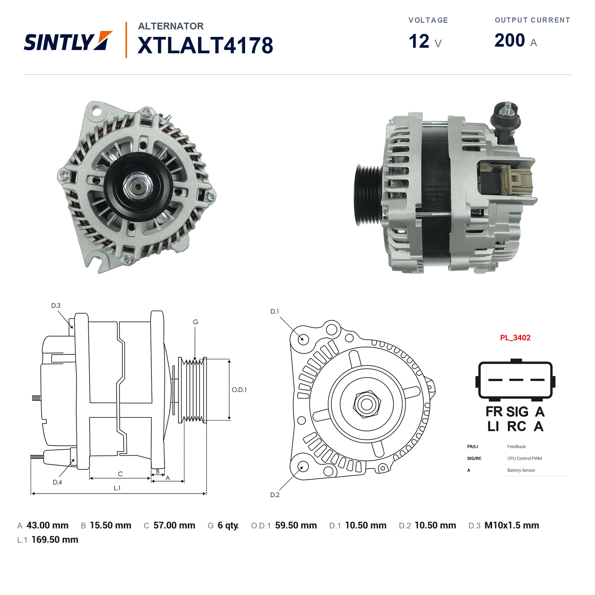 Alternator XTLALT4178