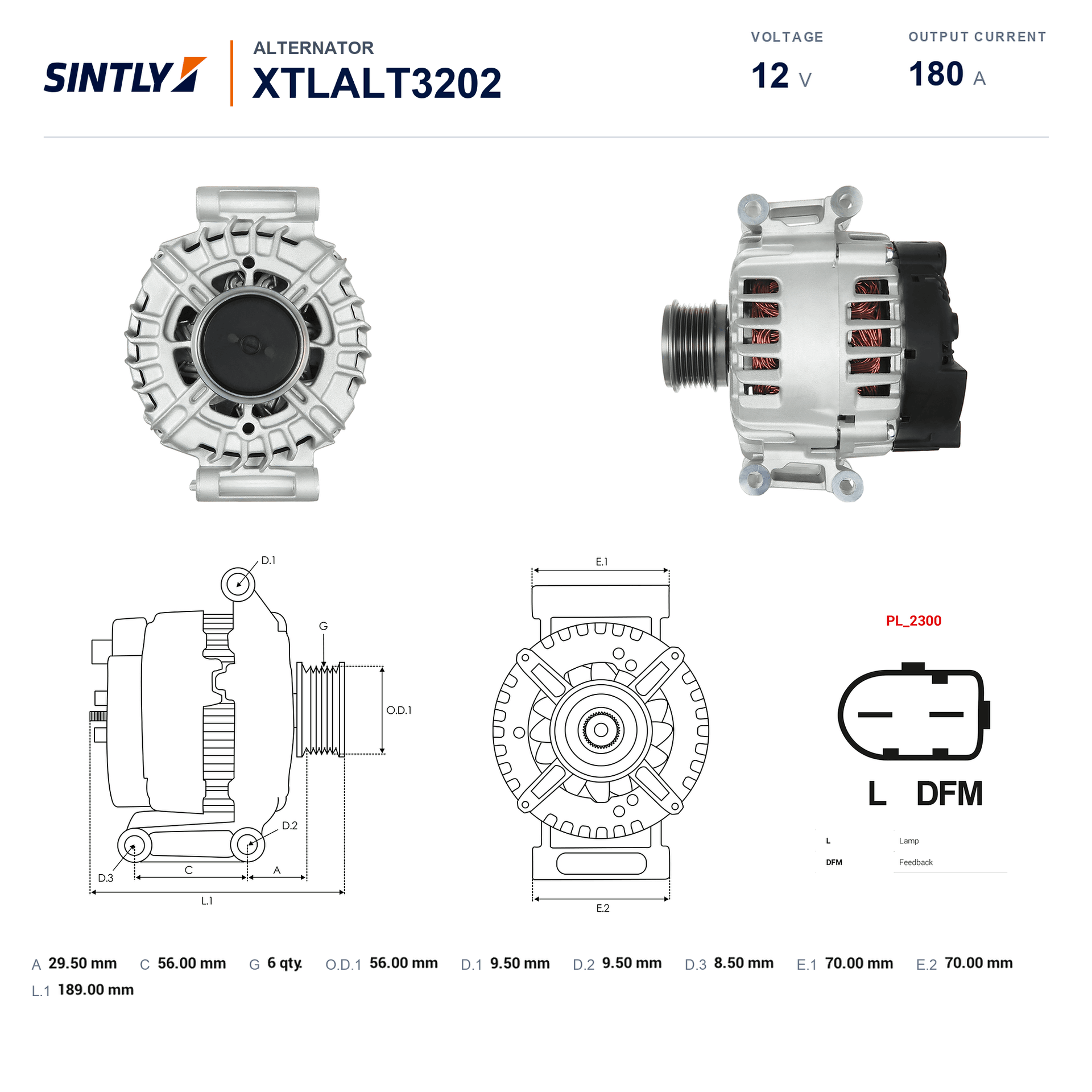 Alternator XTLALT3202