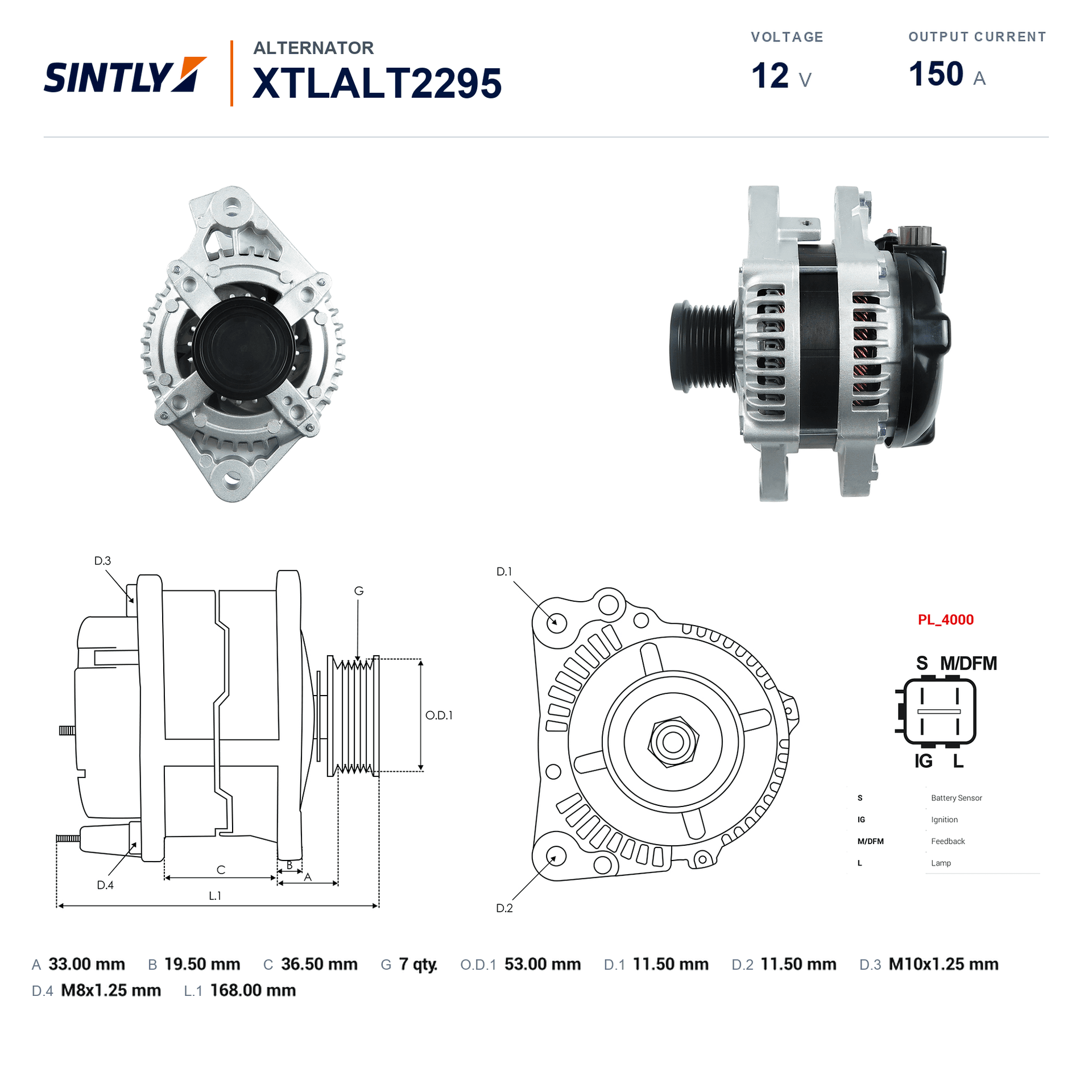 Alternator XTLALT2295