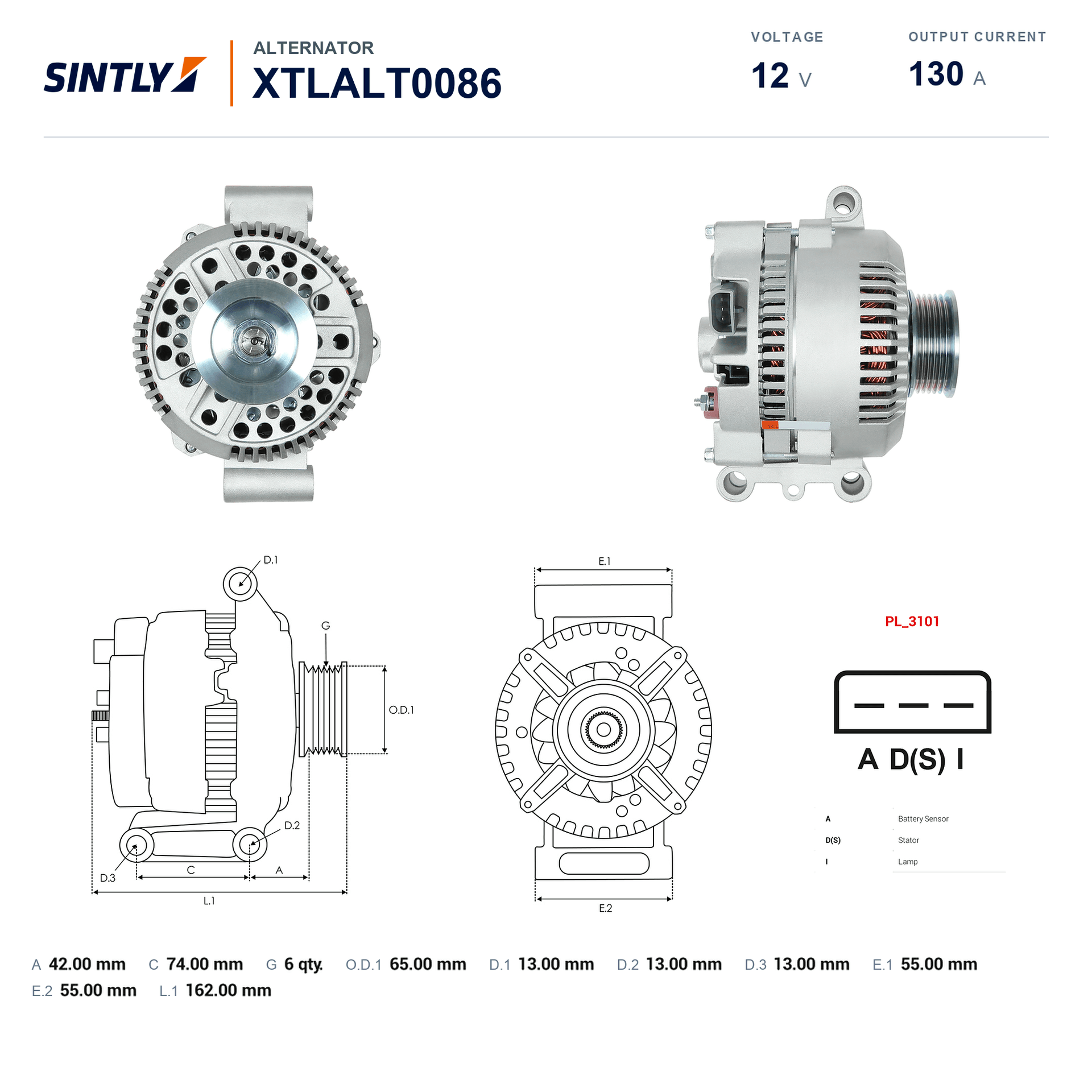 Alternator XTLALT0086