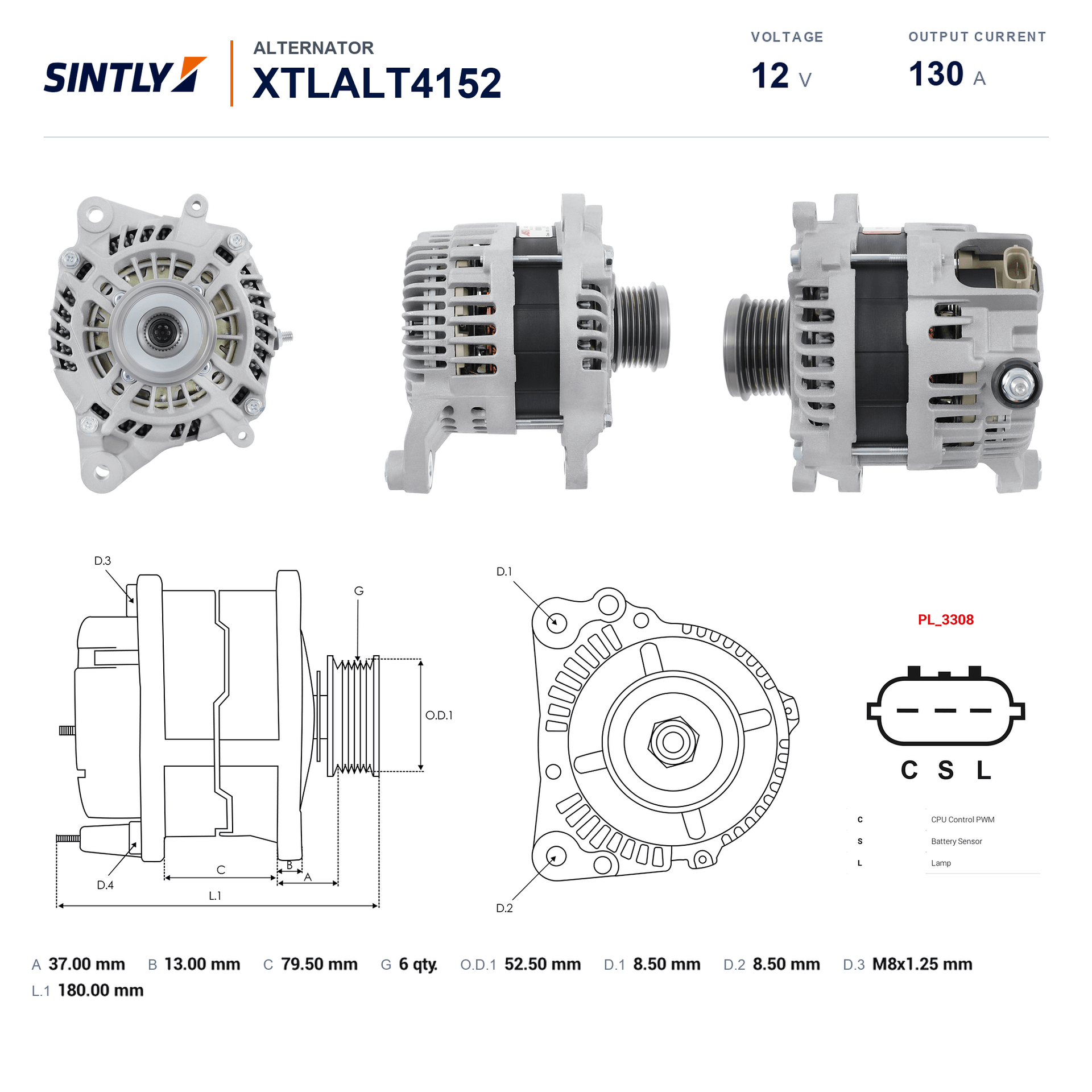 Alternator XTLALT4152