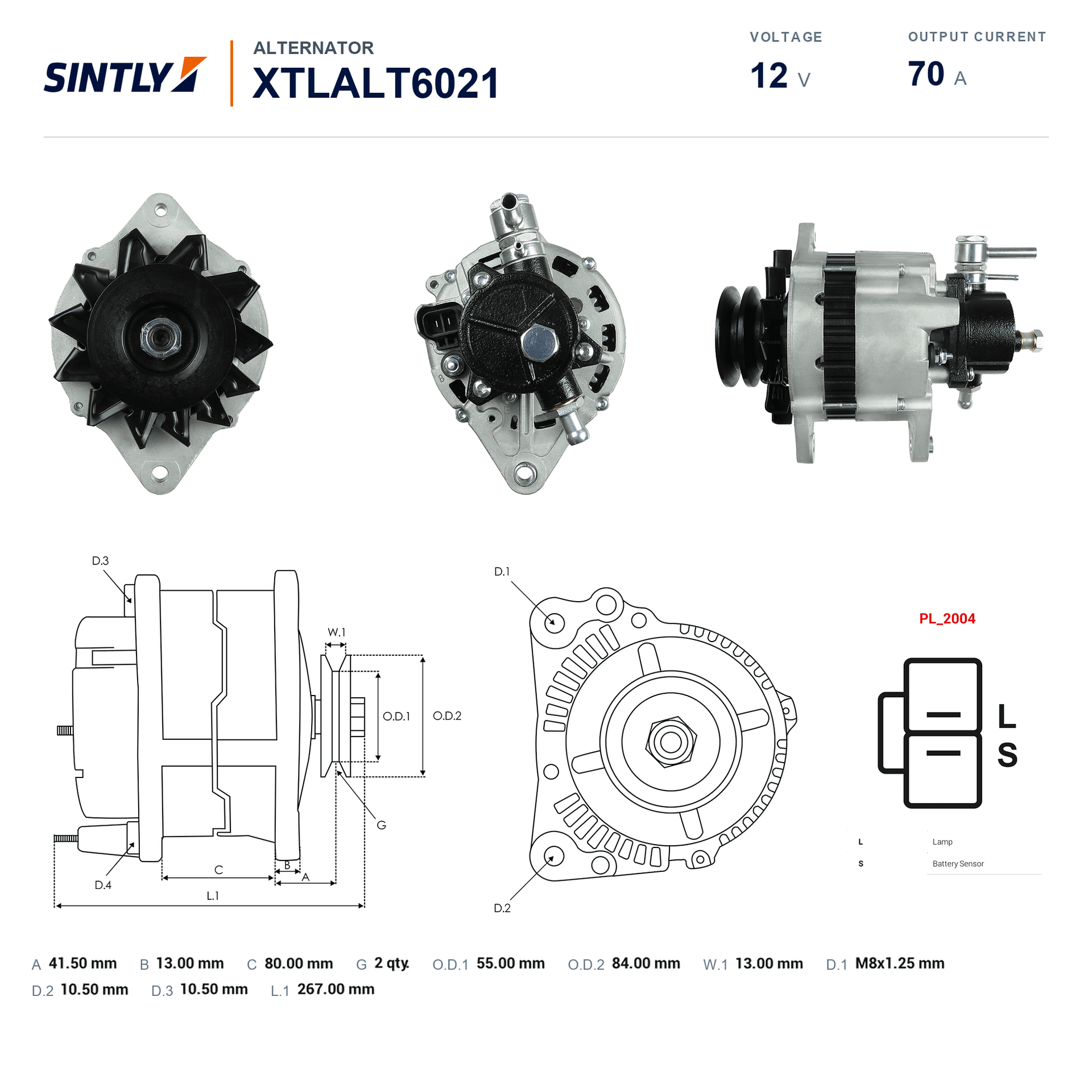 发电机 XTLALT6021