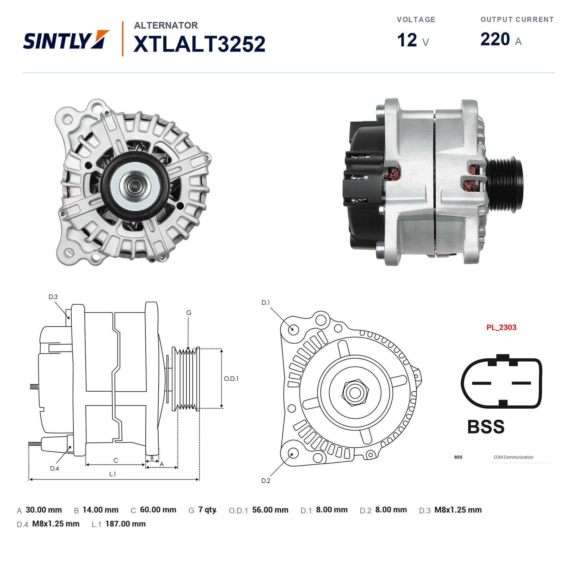 Alternator XTLALT3252