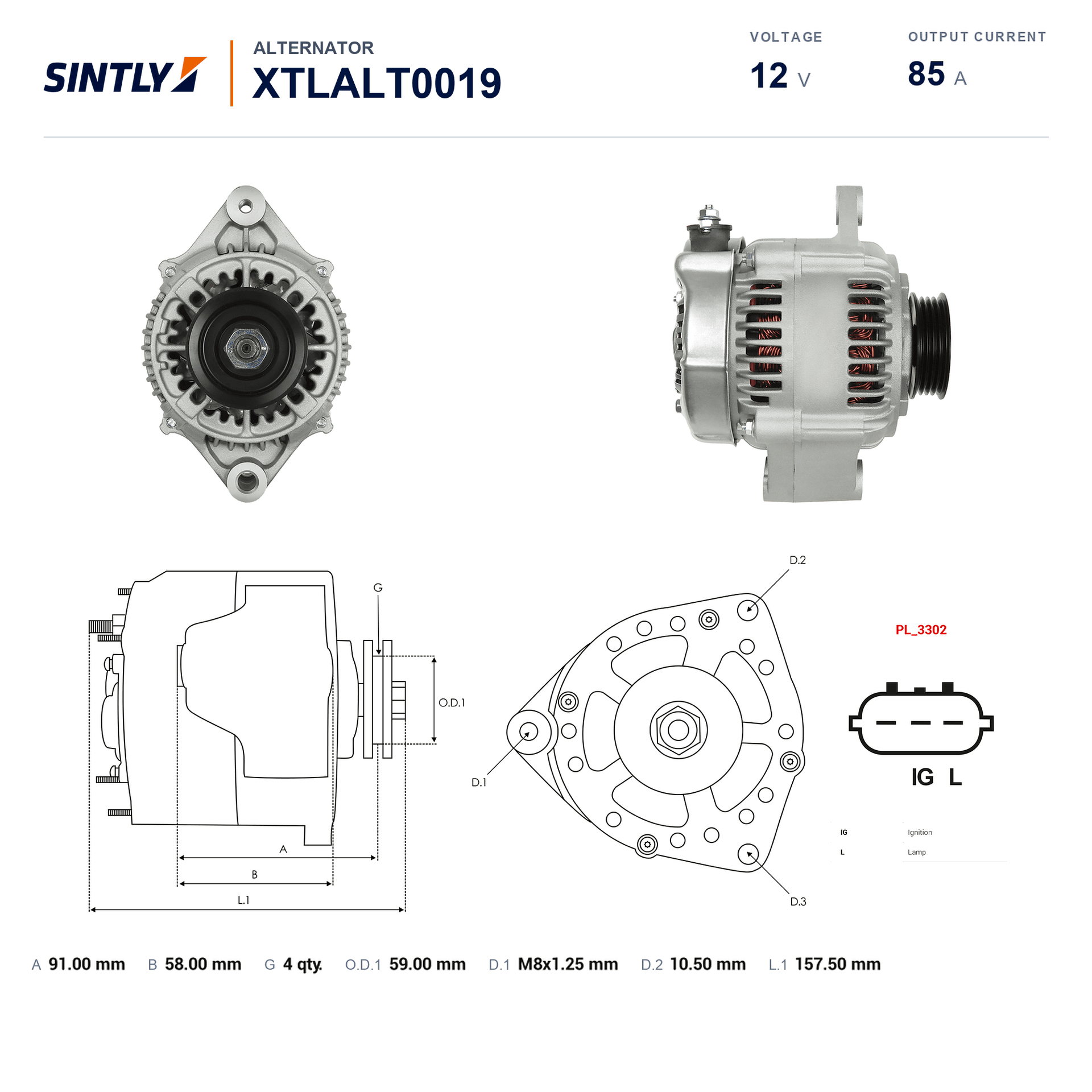 Alternator XTLALT0019