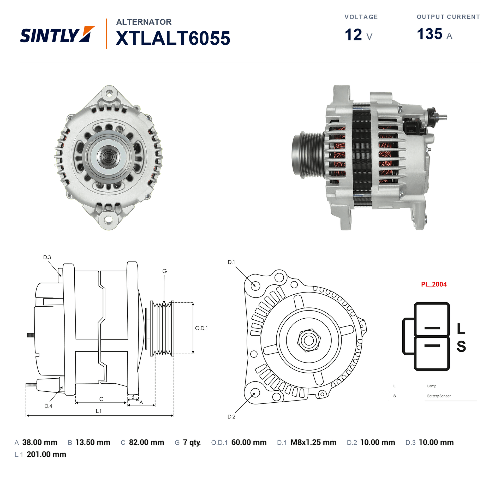 发电机 XTLALT6055