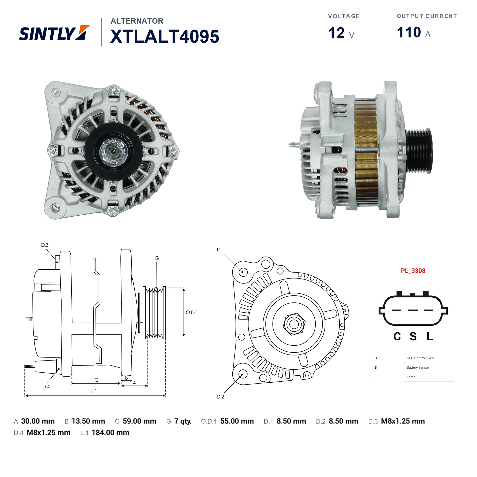 Alternator XTLALT4095