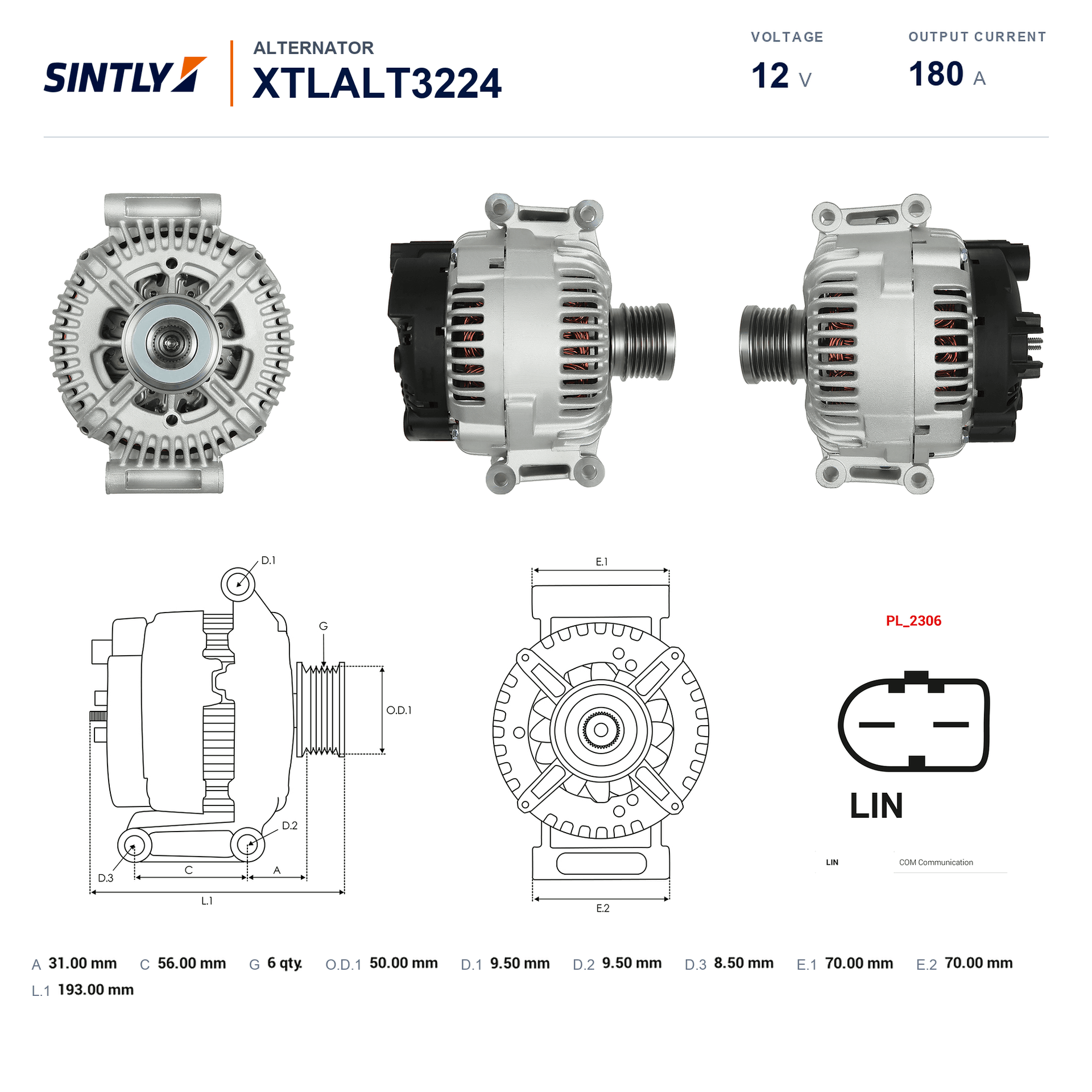 Alternator XTLALT3224