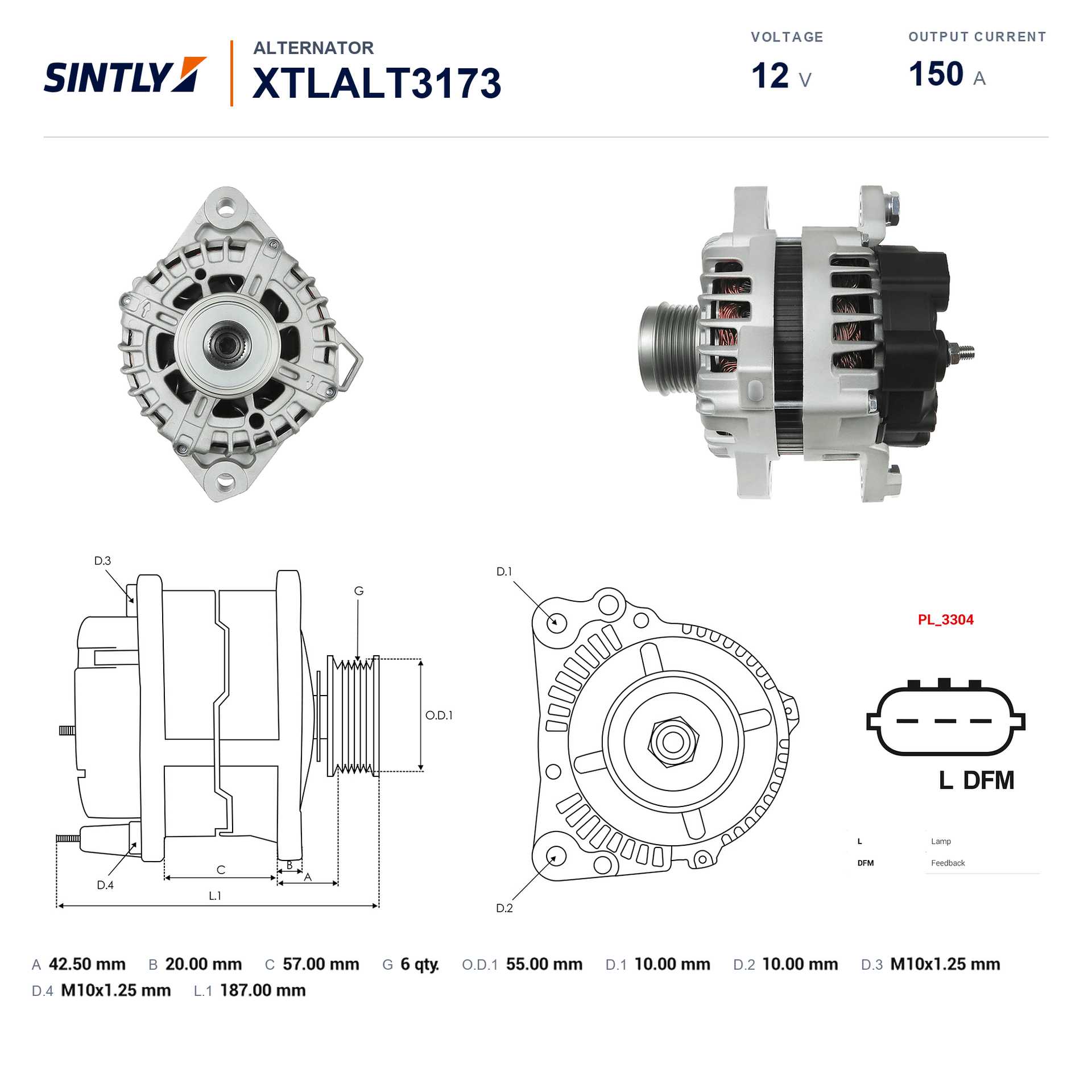 Alternator XTLALT3173