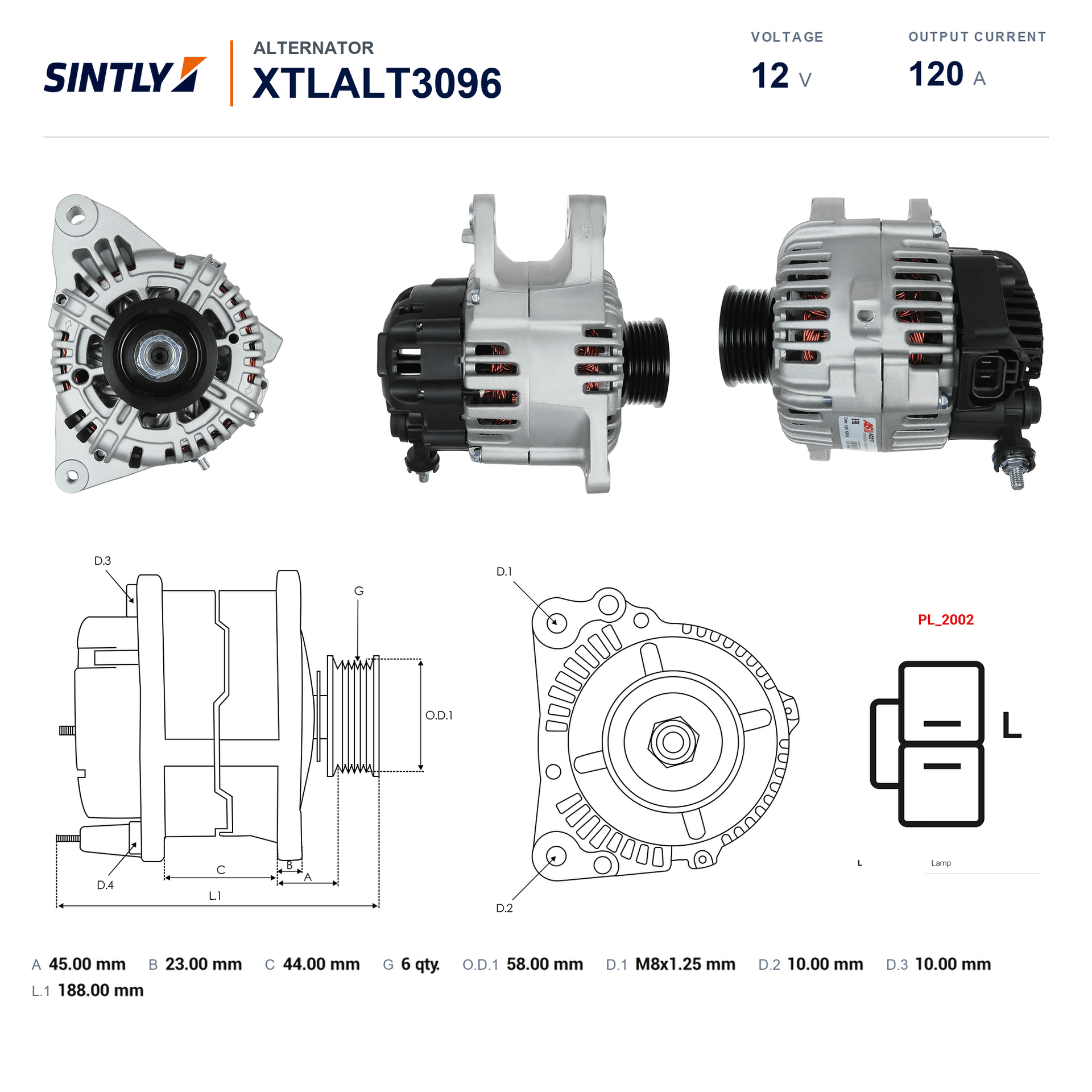 Alternator XTLALT3096