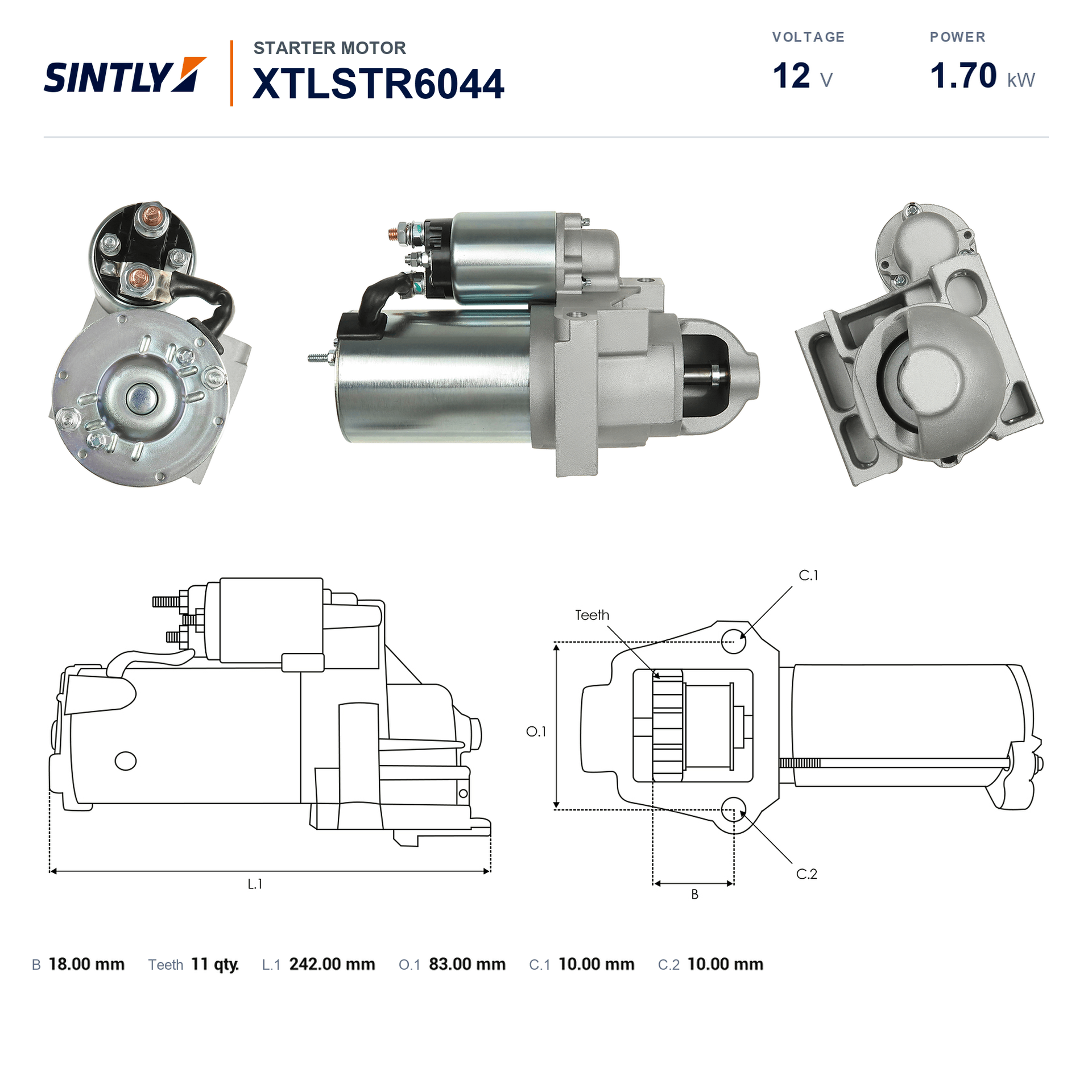 Motor de arranque XTLSTR6044