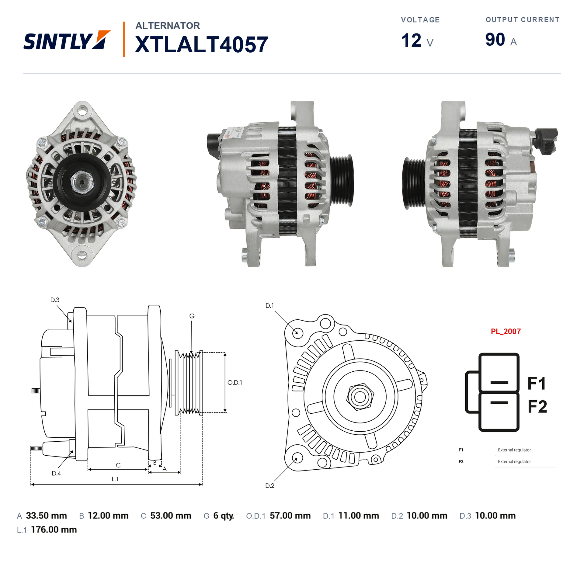 Alternator XTLALT4057