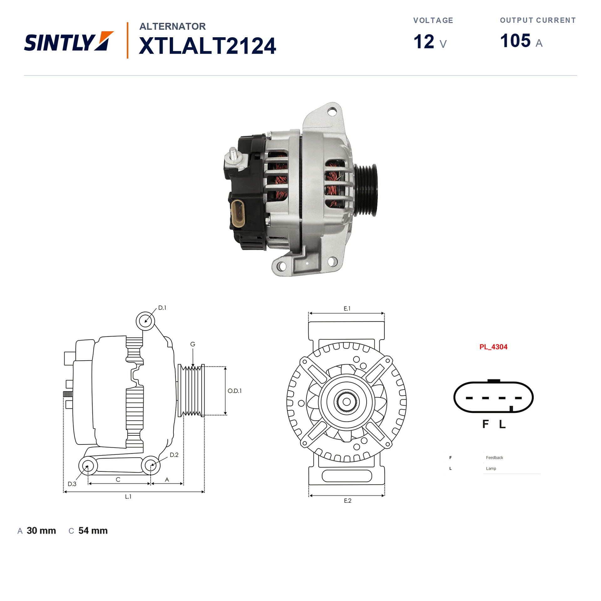 Alternator XTLALT2124