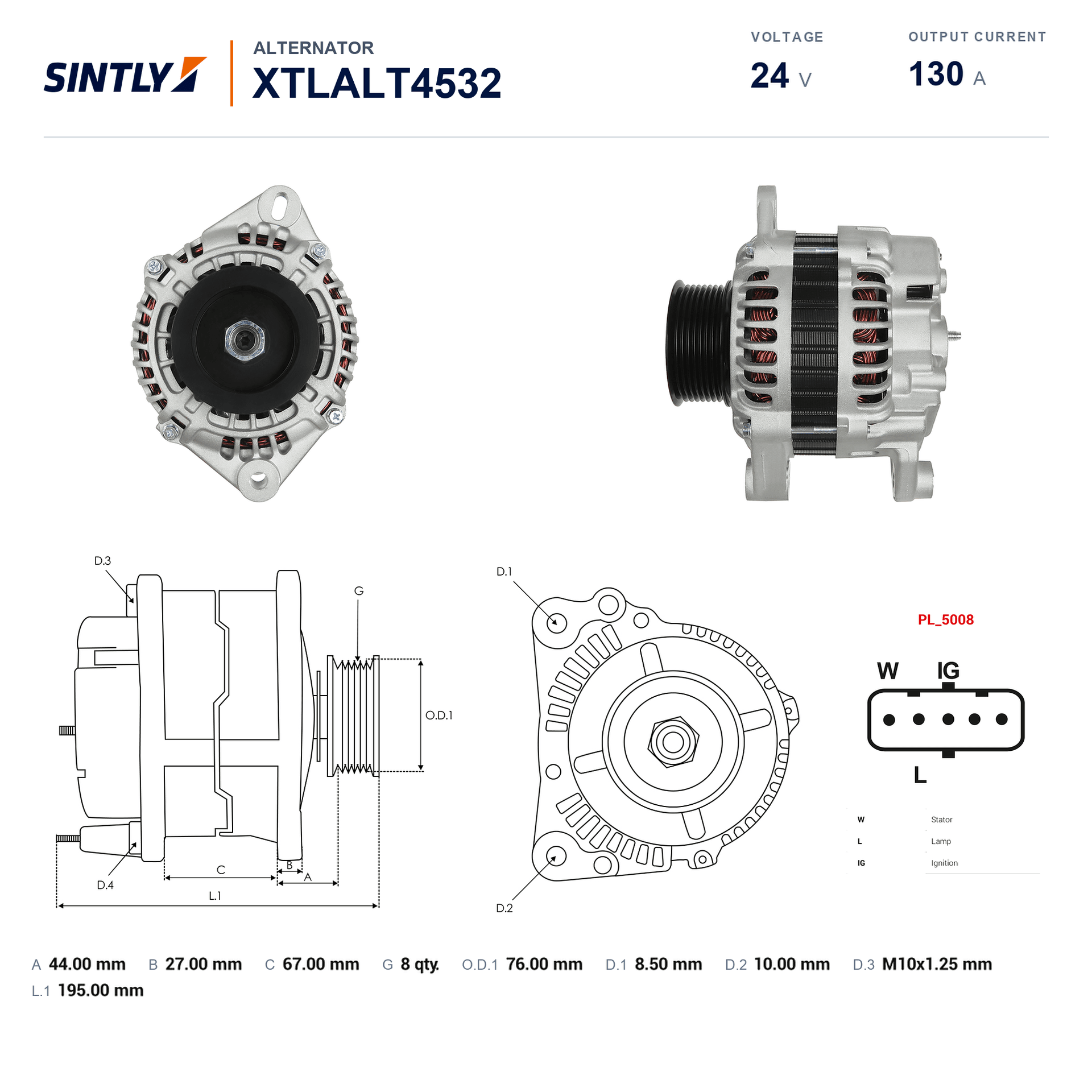 Alternator XTLALT4532
