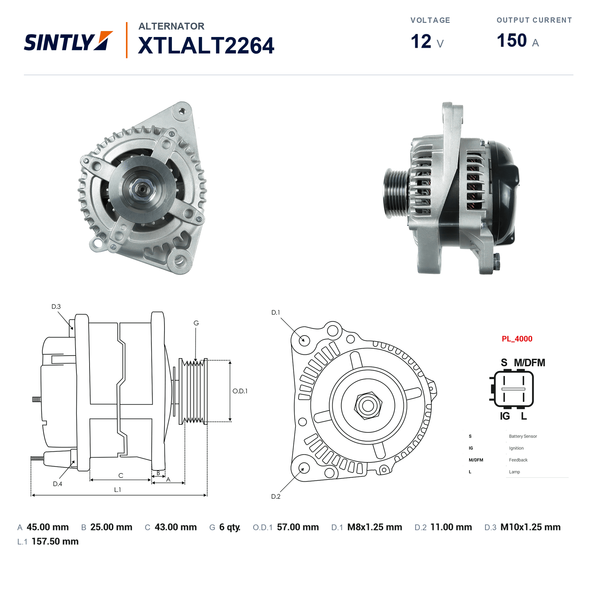 Alternator XTLALT2264