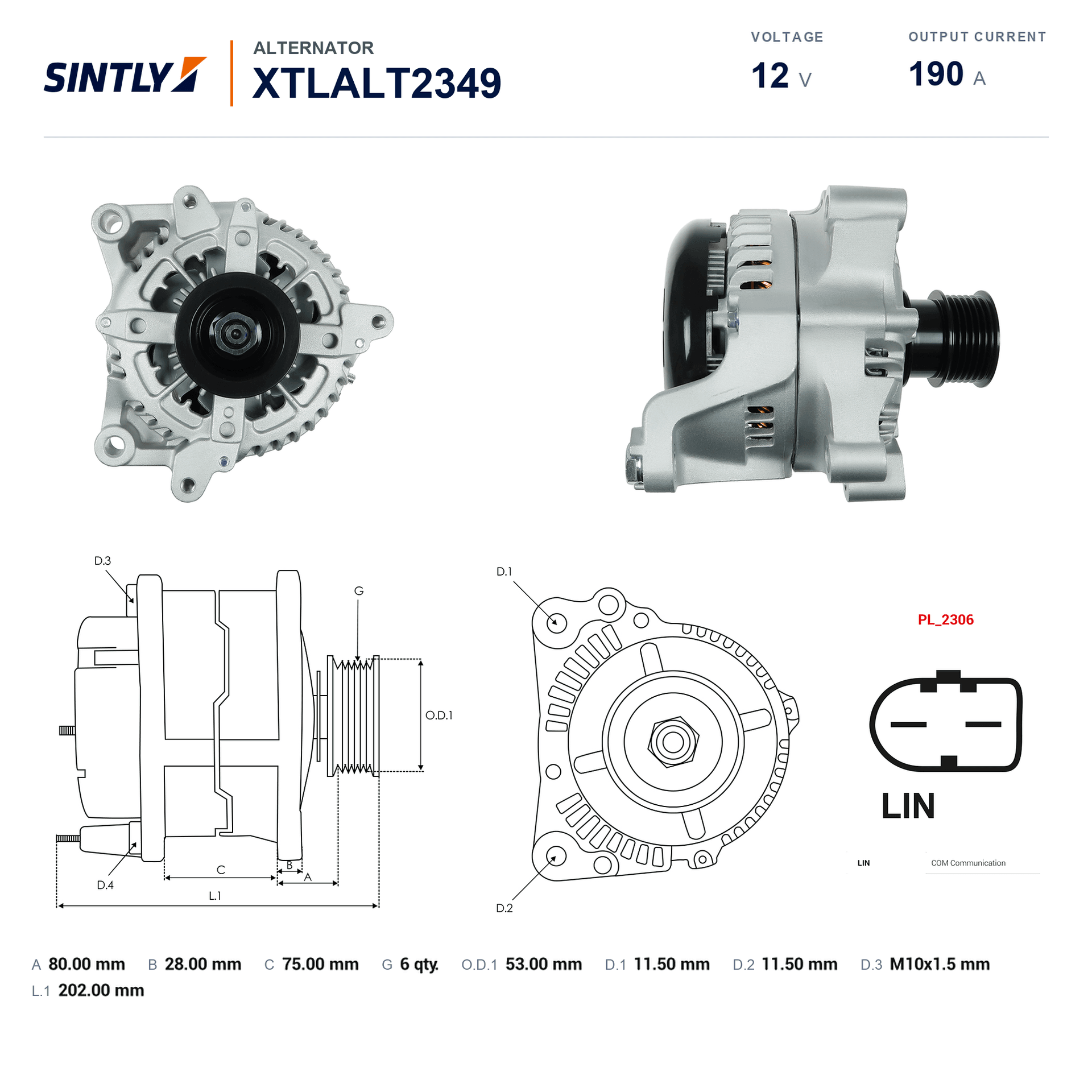 Alternator XTLALT2349