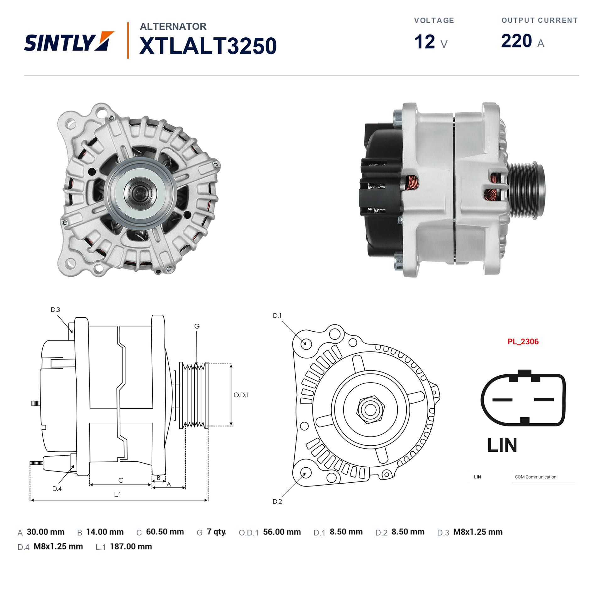 Alternator XTLALT3250