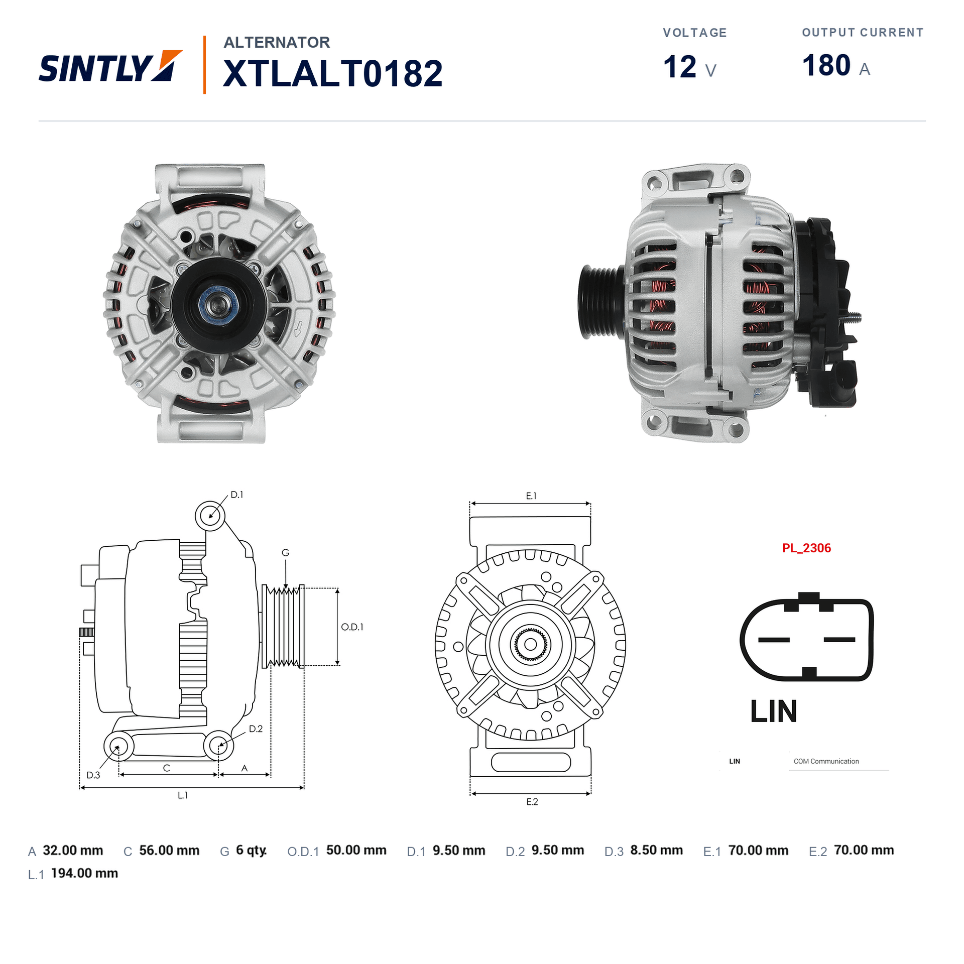 Alternator XTLALT0182