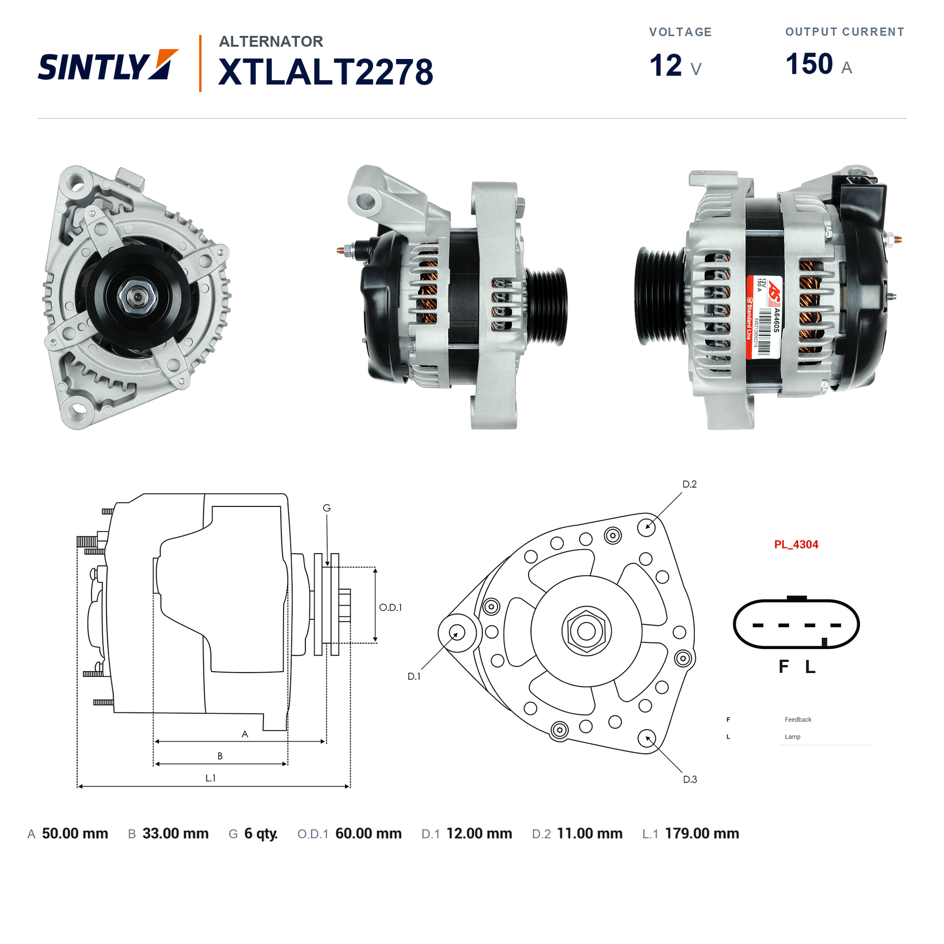 Alternator XTLALT2278
