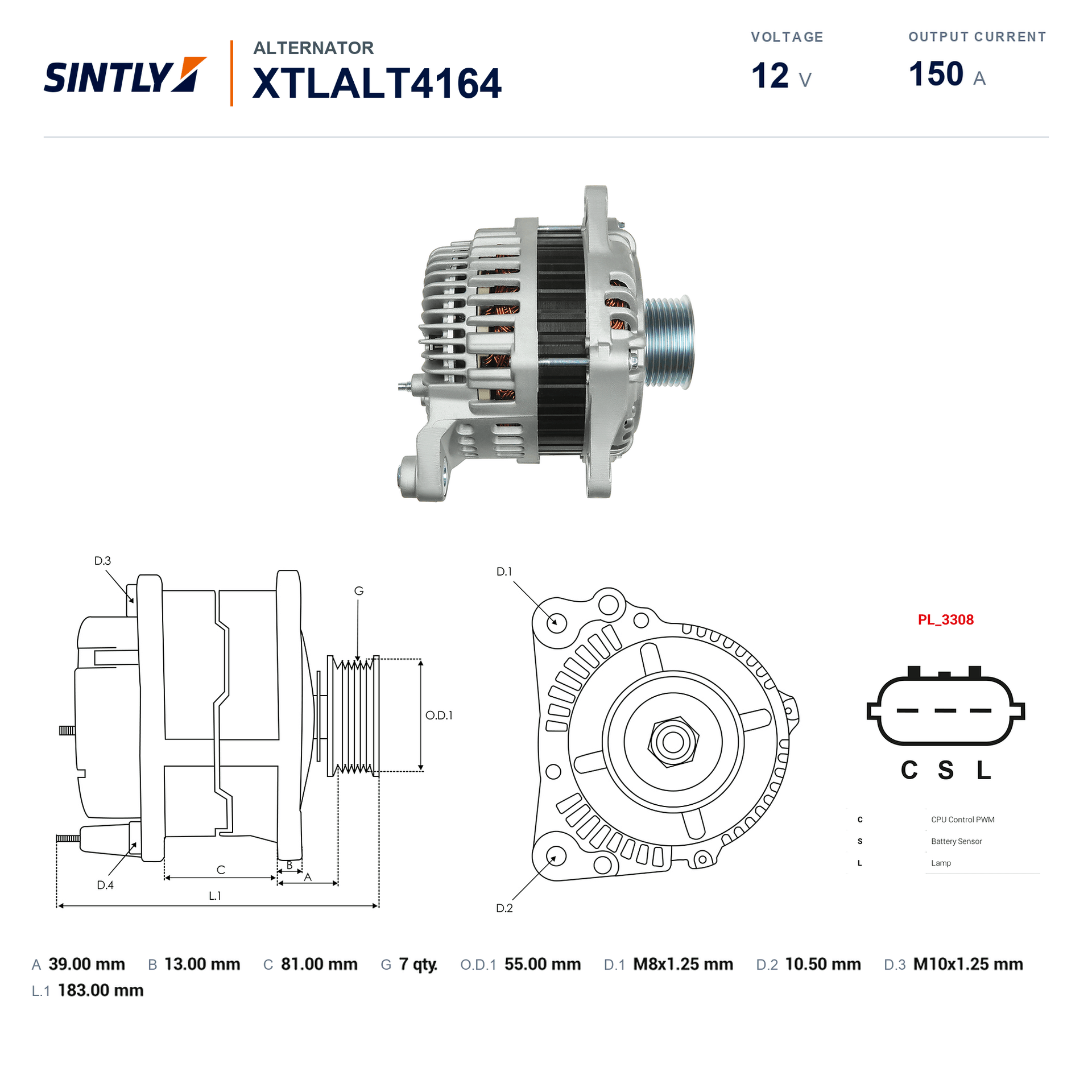 Alternator XTLALT4164