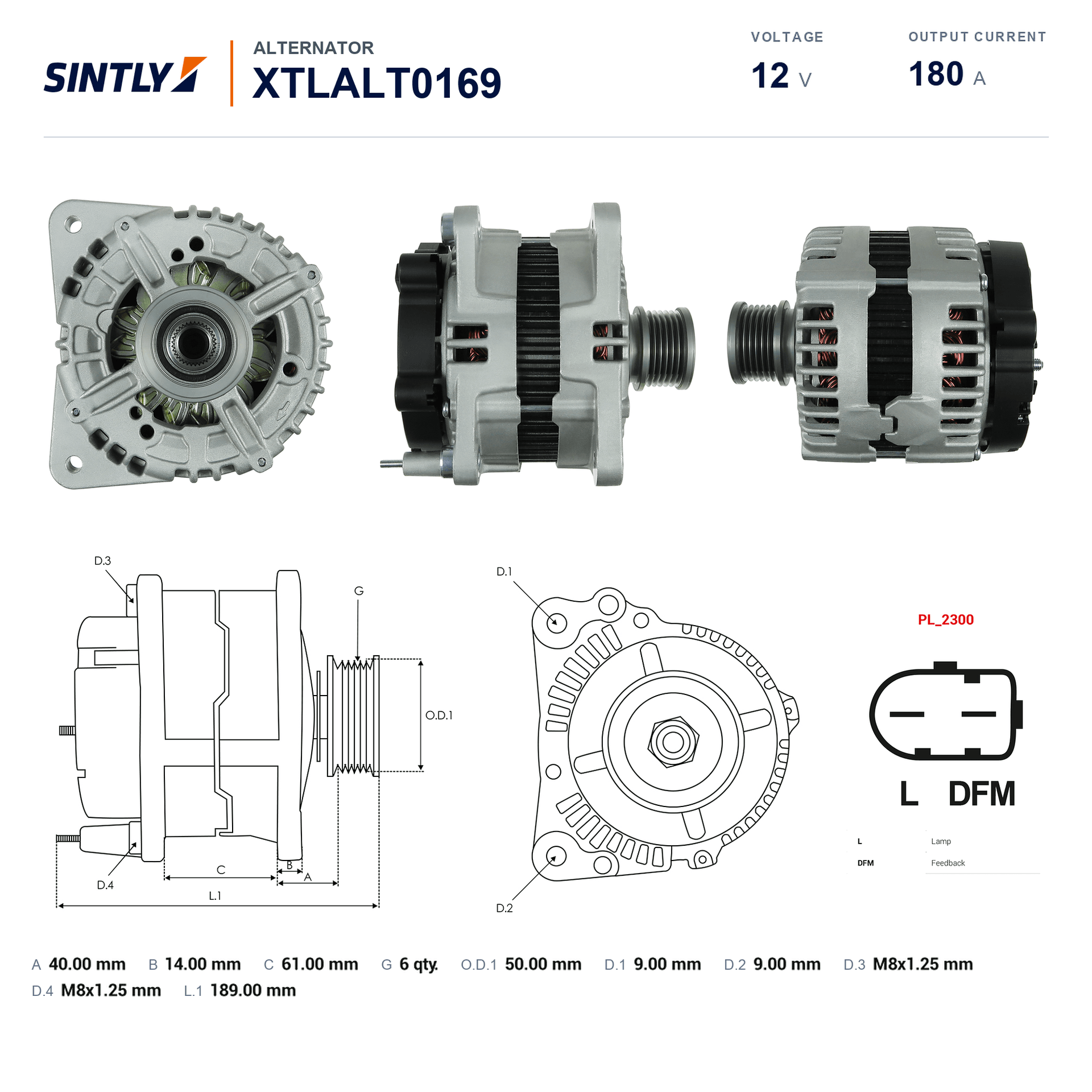 Alternator XTLALT0169