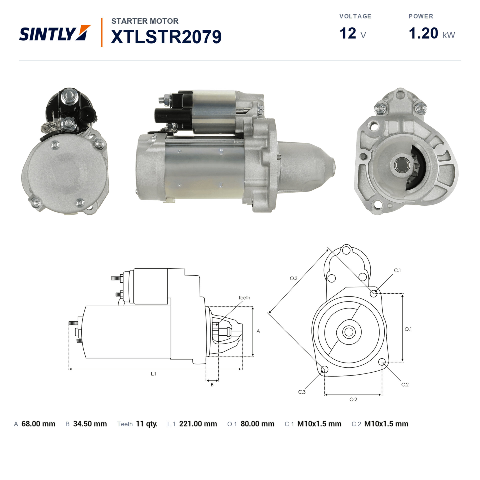 Motor de arranque XTLSTR2079