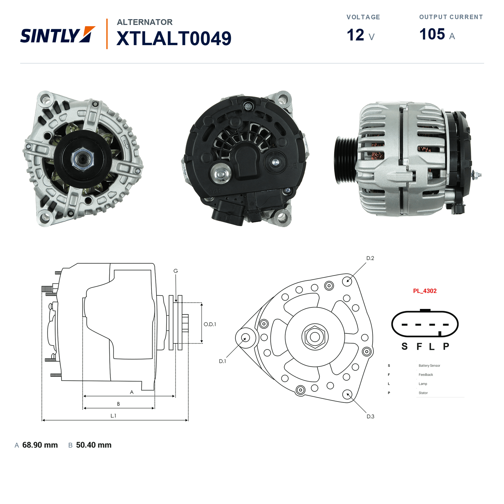 发电机 XTLALT0049