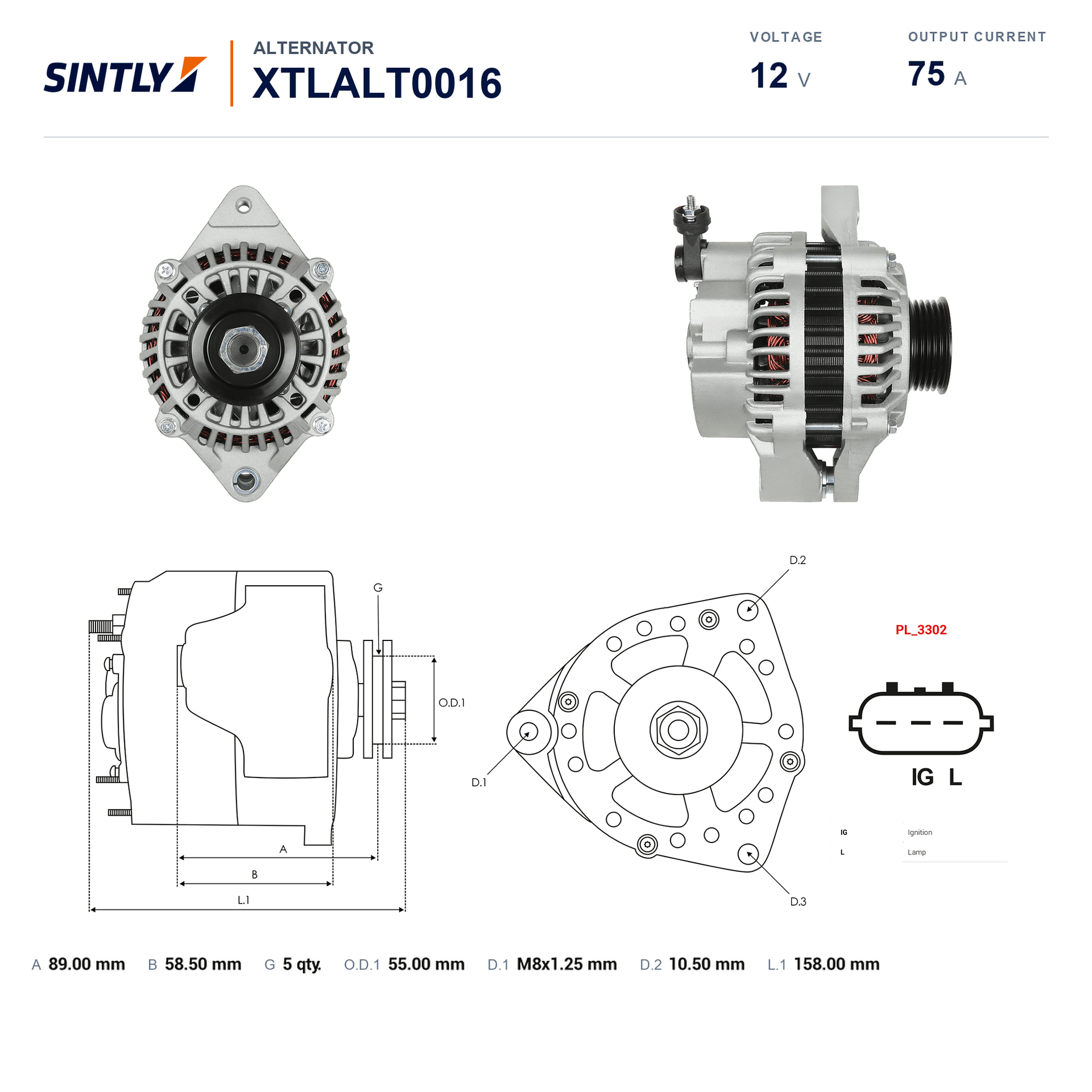 Alternator XTLALT0016