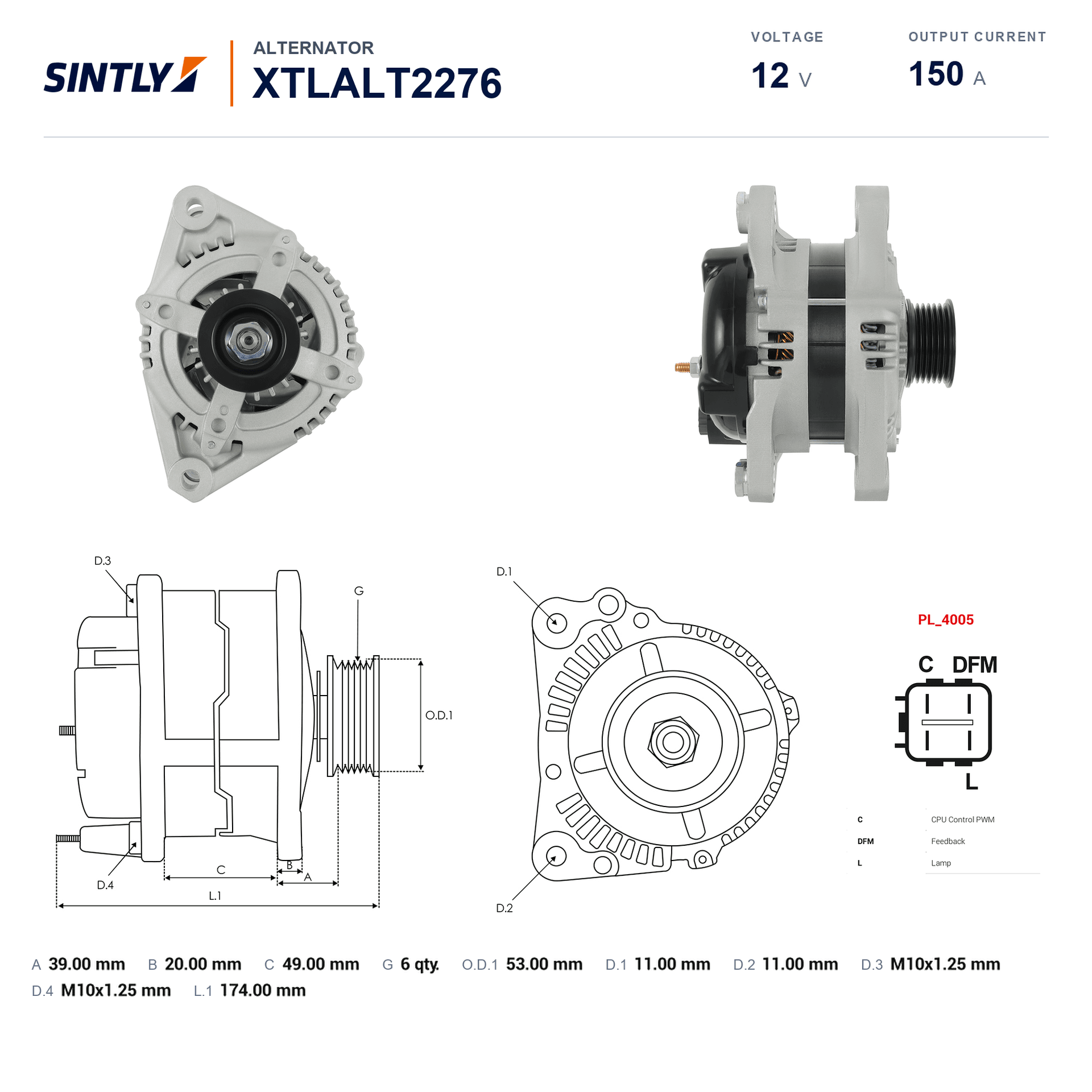 Alternator XTLALT2276