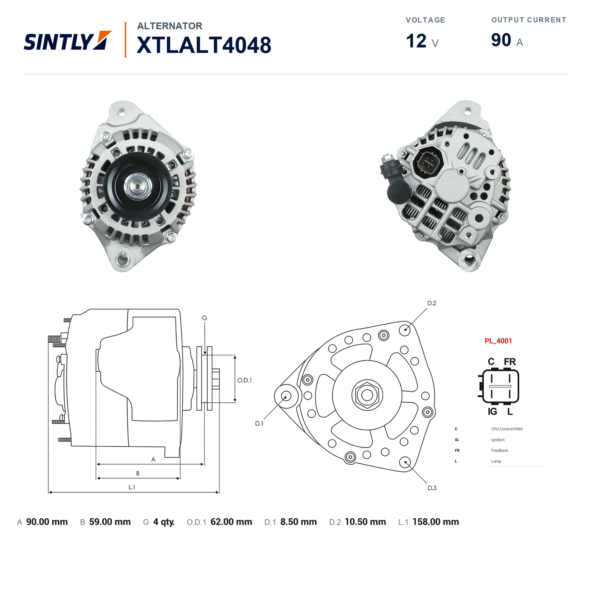 Alternator XTLALT4048