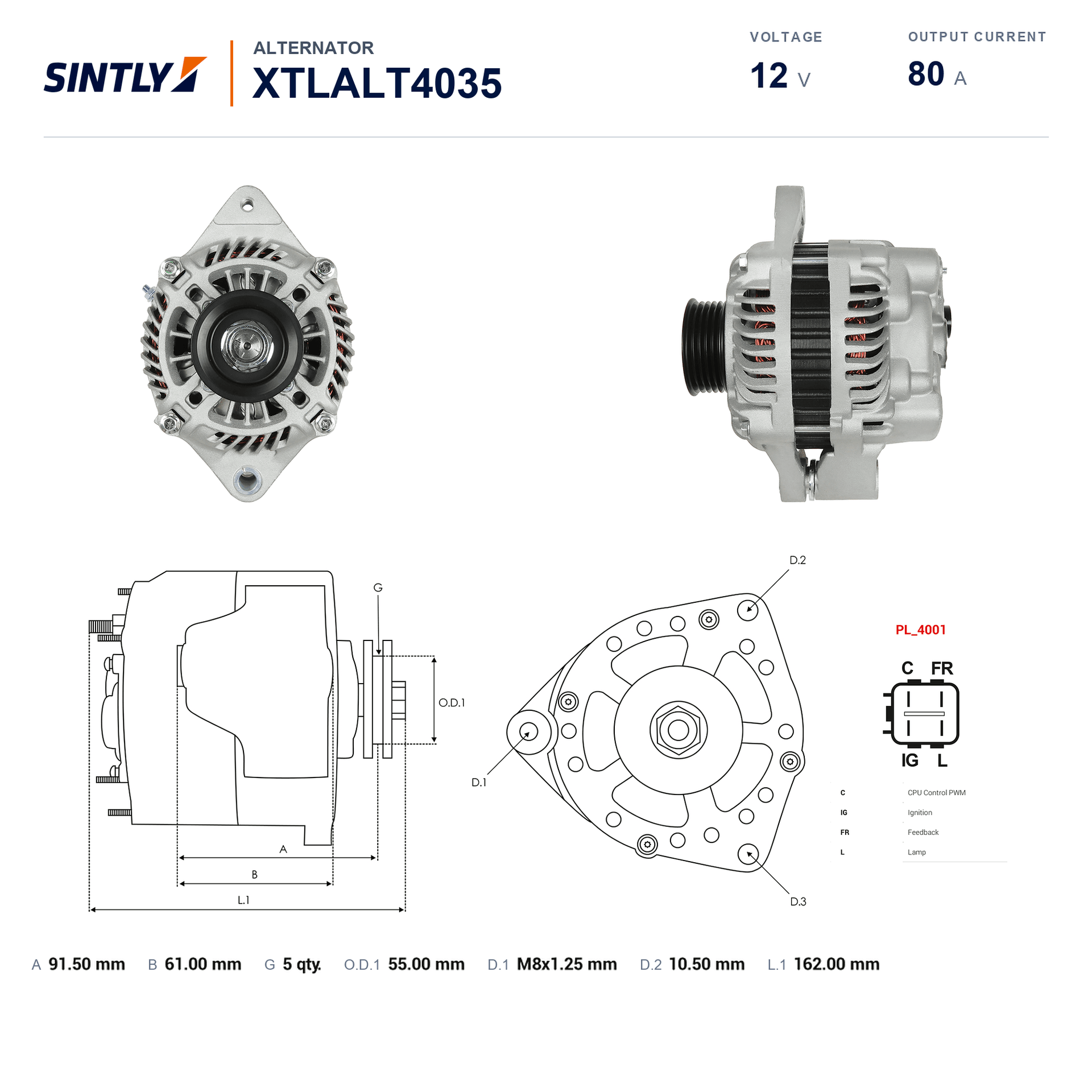 Alternator XTLALT4035