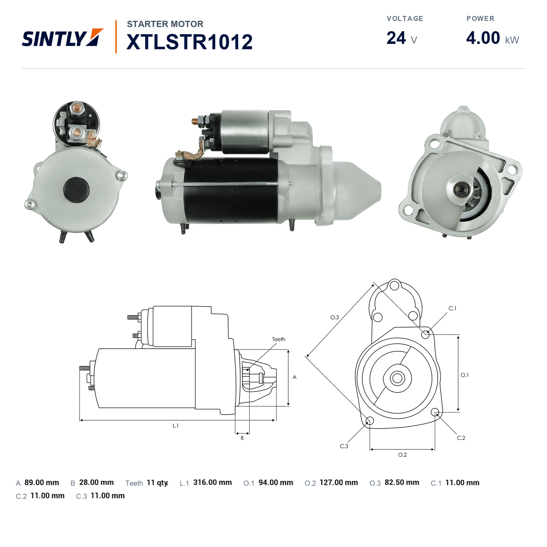 Motor de arranque XTLSTR1012