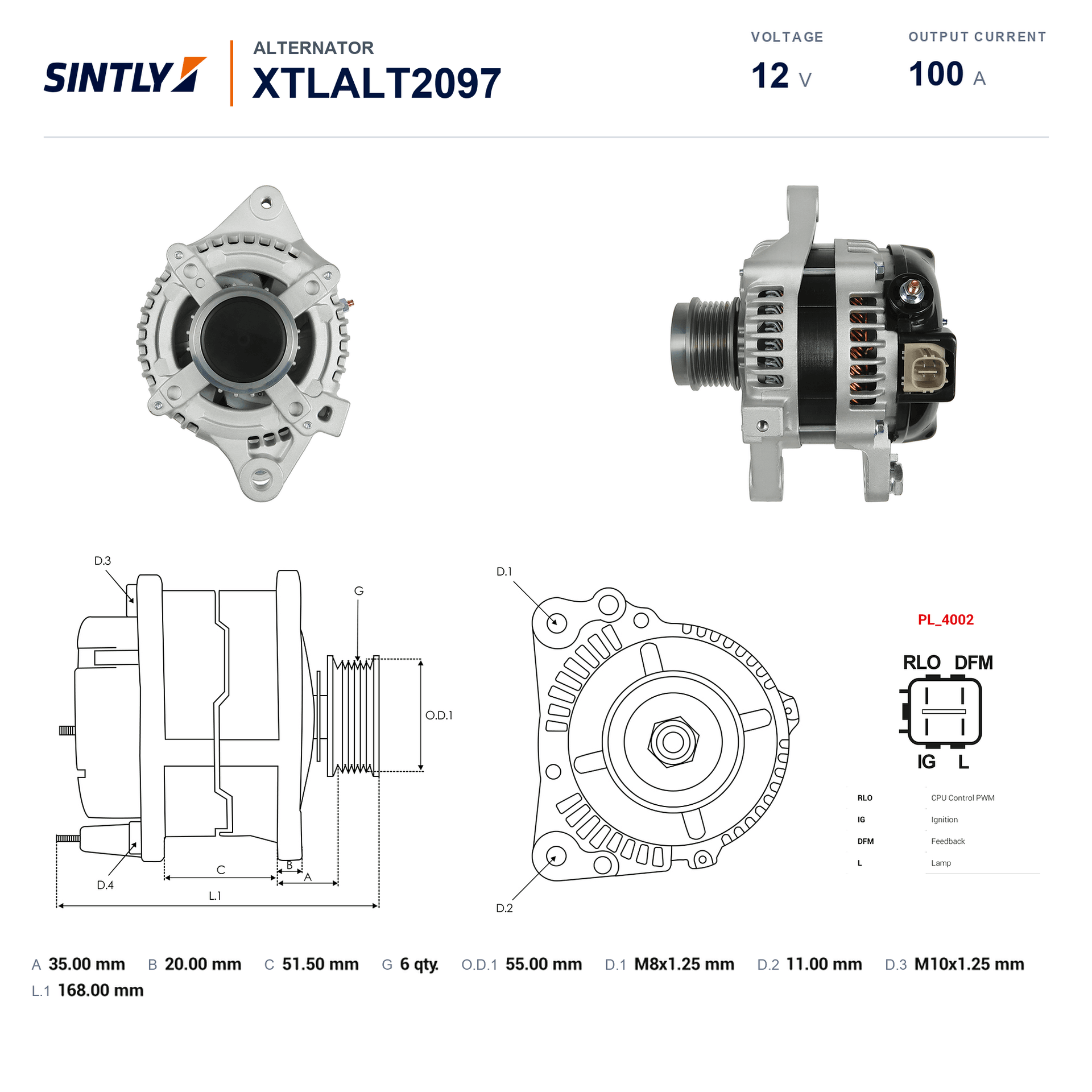Alternator XTLALT2097