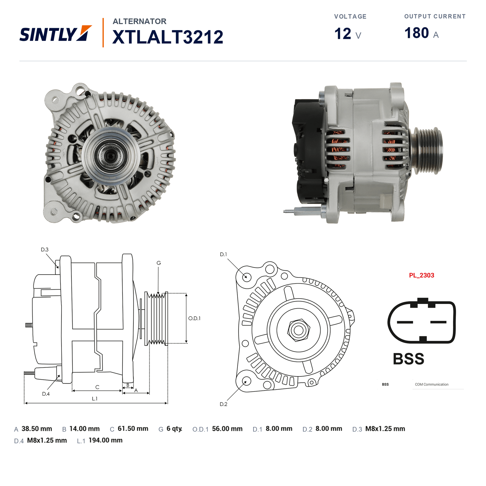 Alternator XTLALT3212