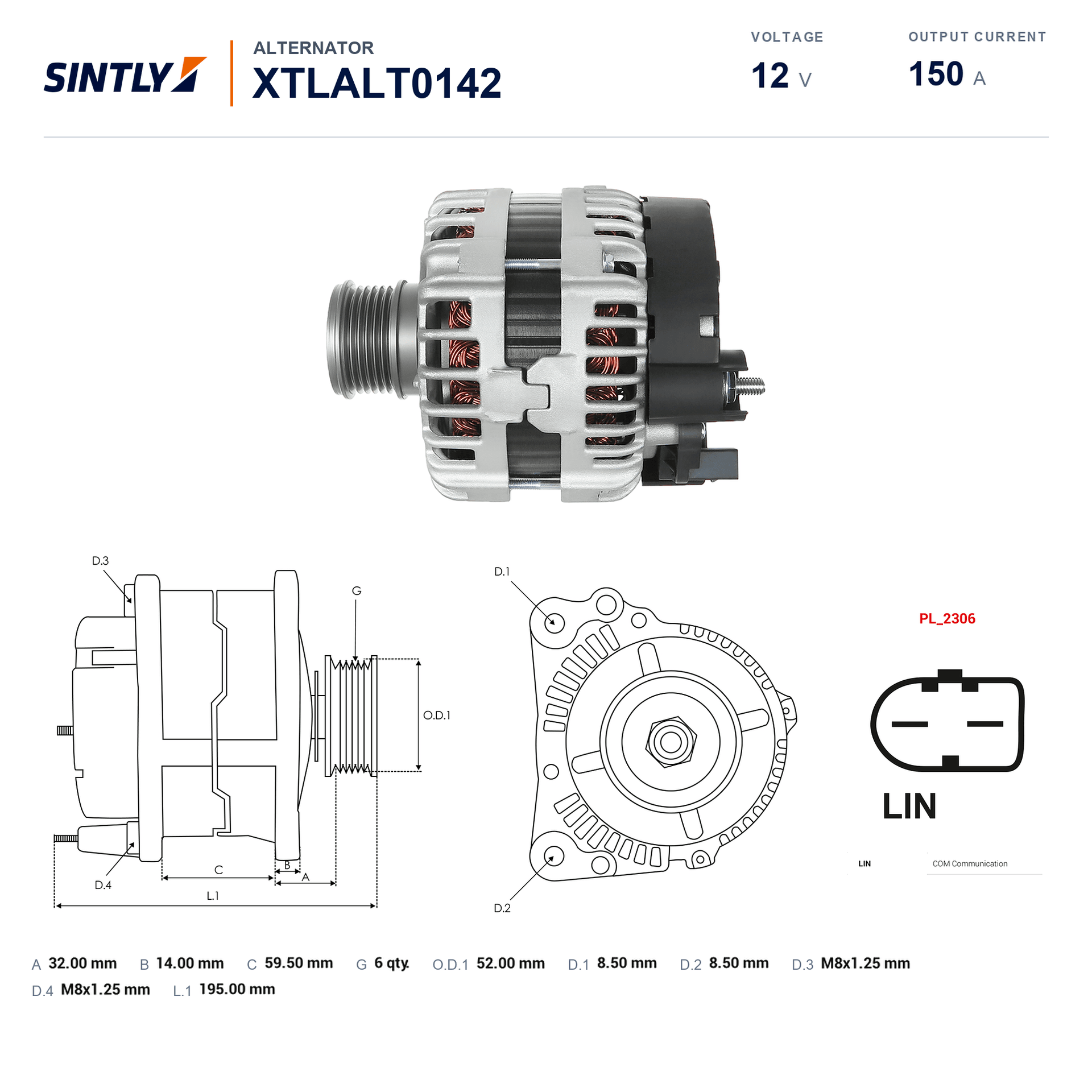Alternator XTLALT0142