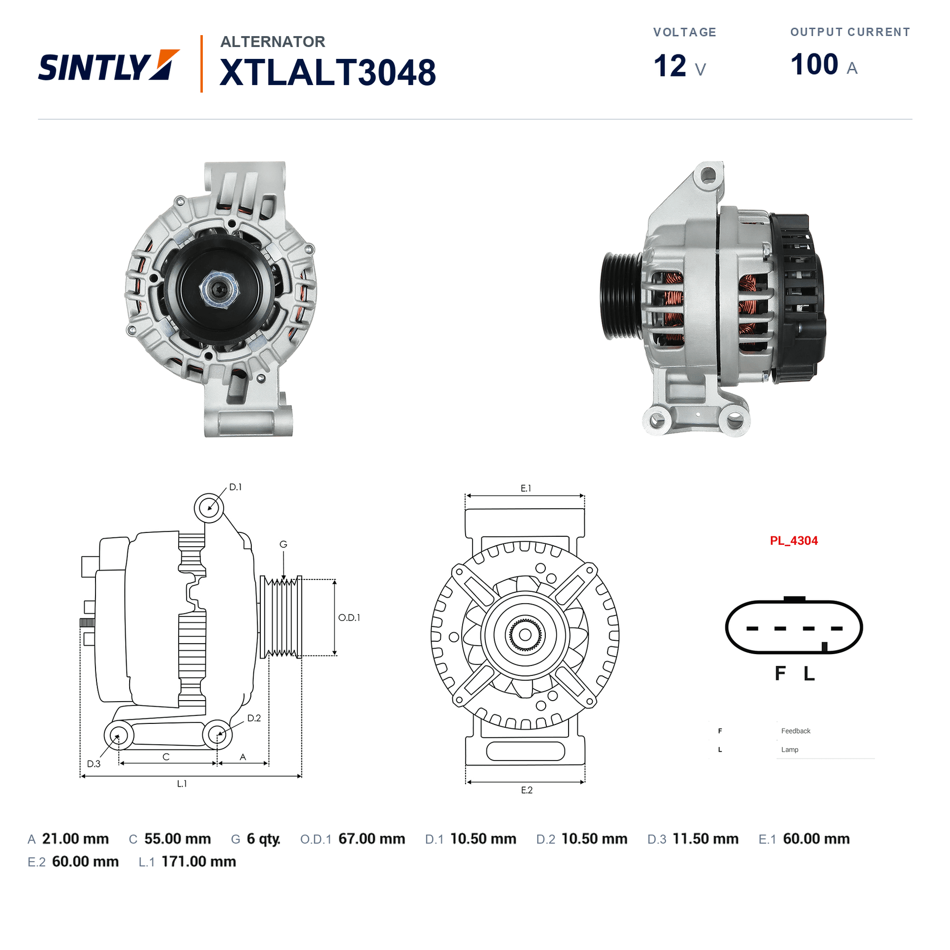 Alternator XTLALT3048