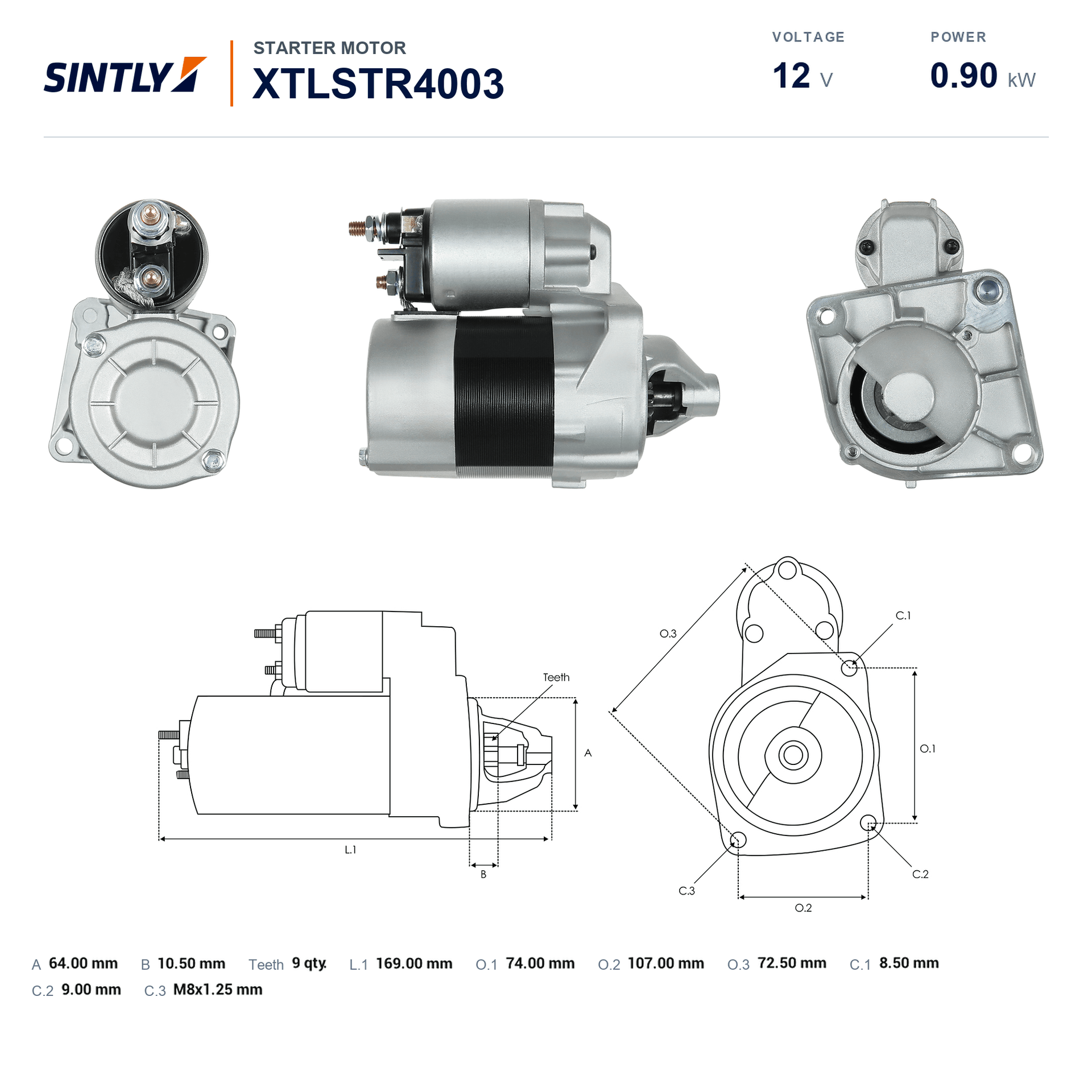 Motor de arranque XTLSTR4003