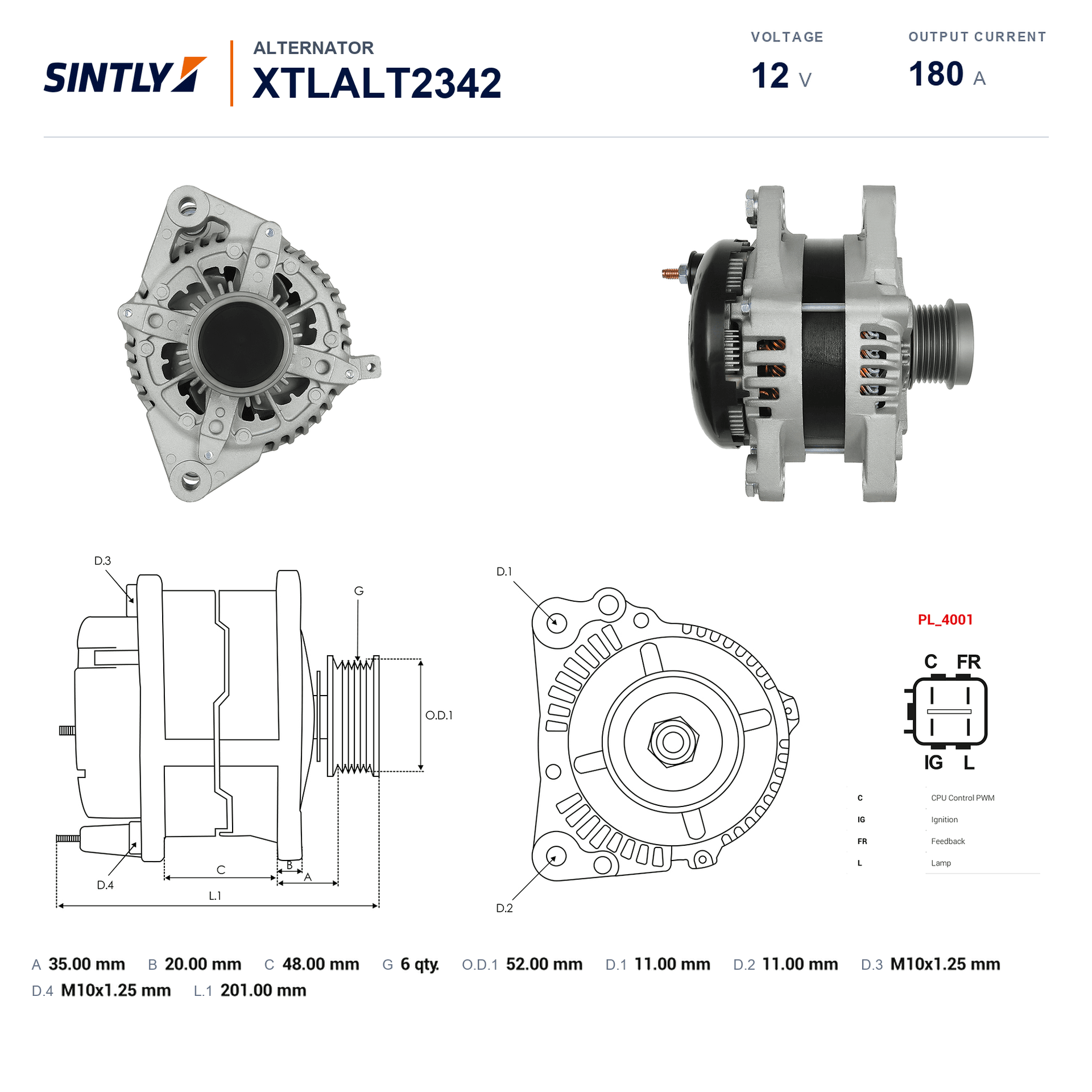Alternator XTLALT2342