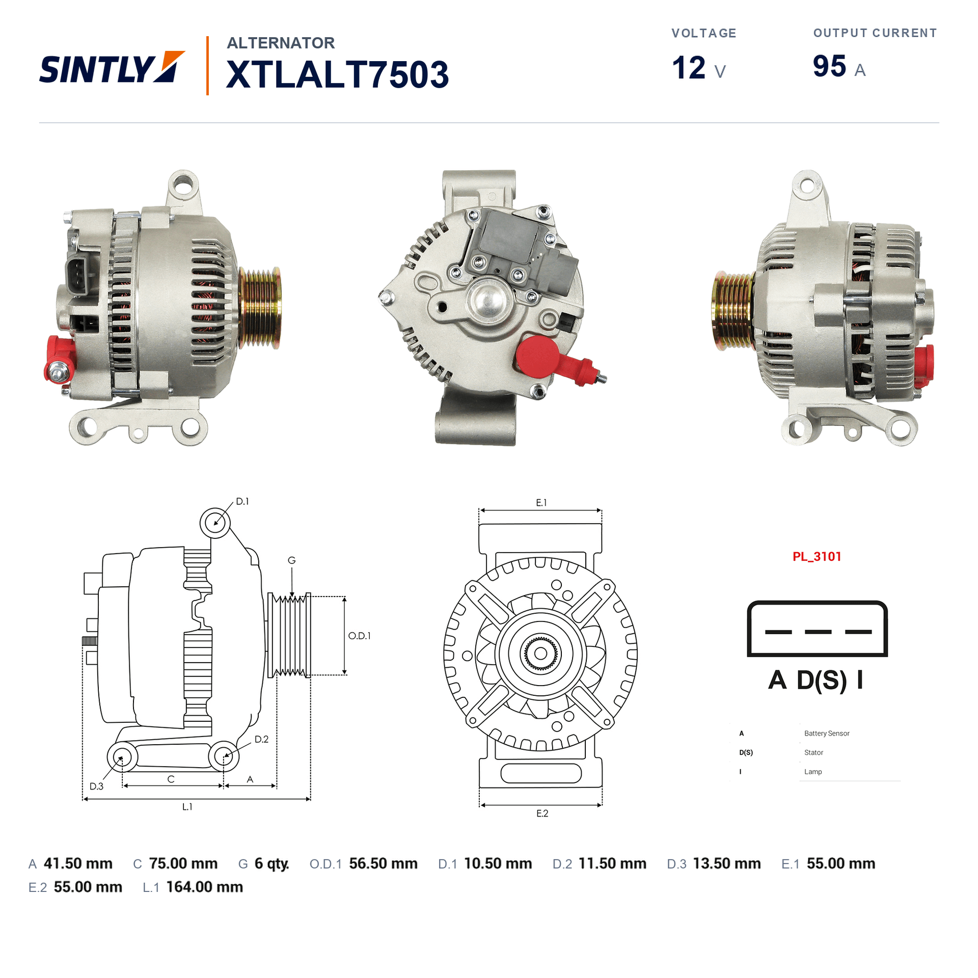 Alternator XTLALT7503