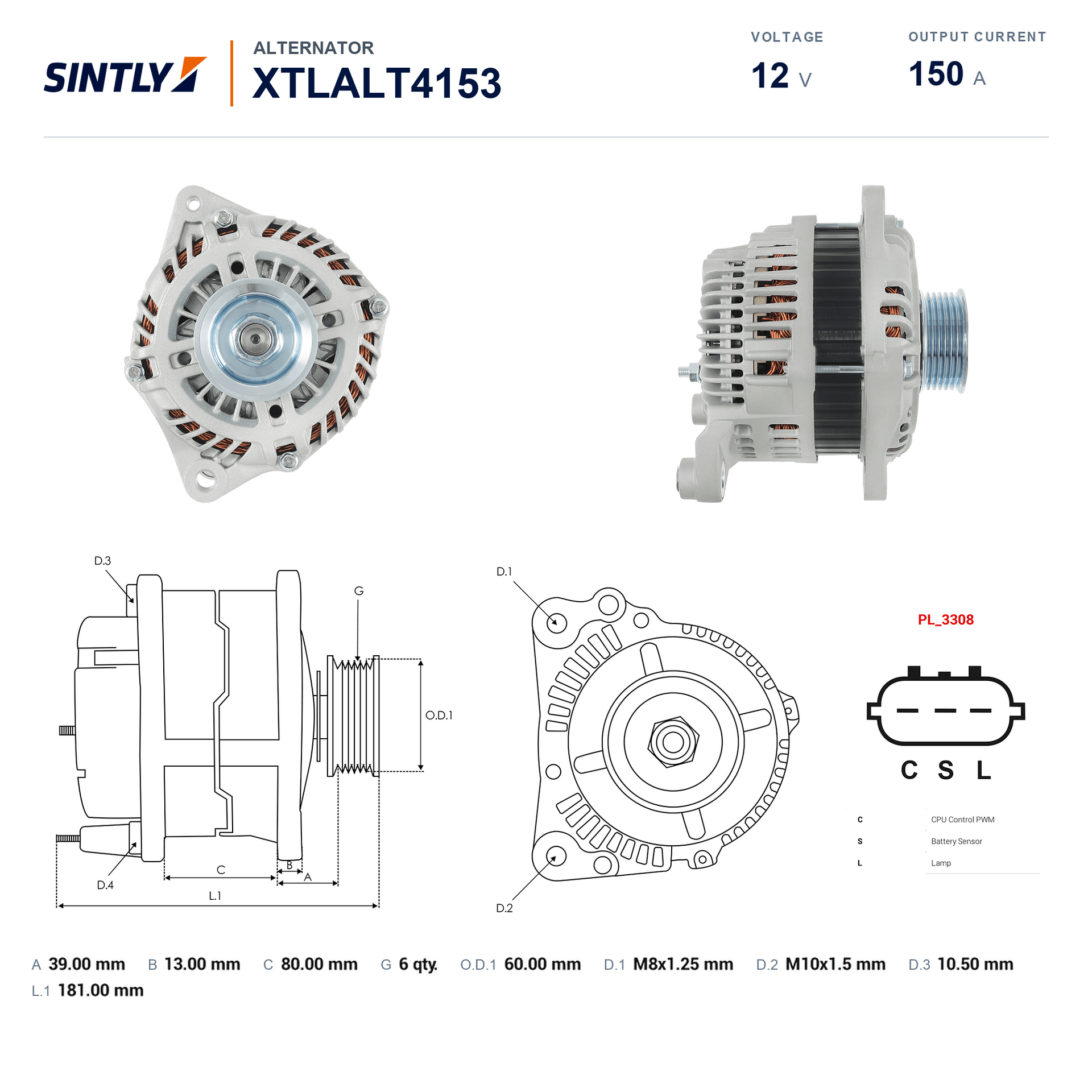 Alternator XTLALT4153