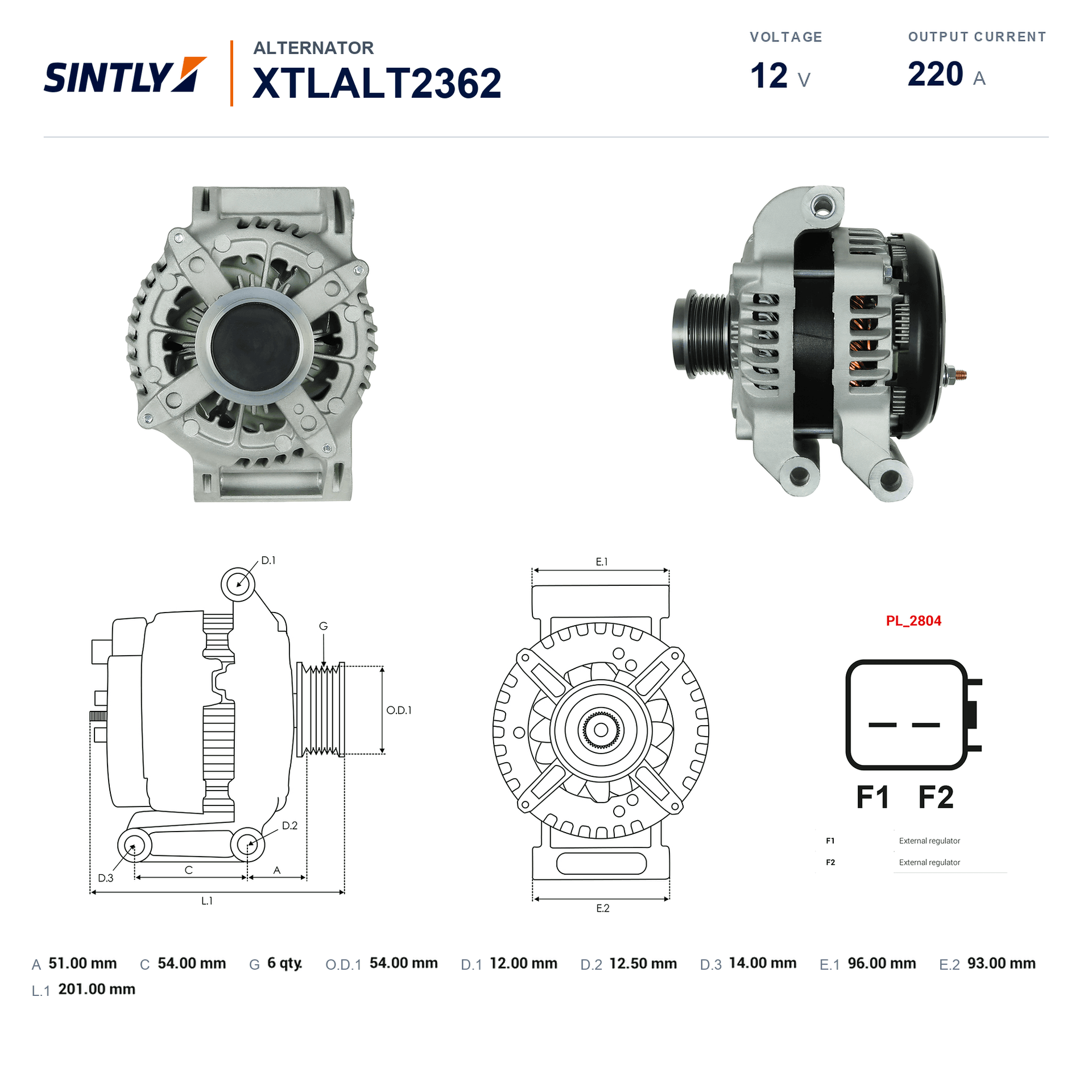 Alternator XTLALT2362