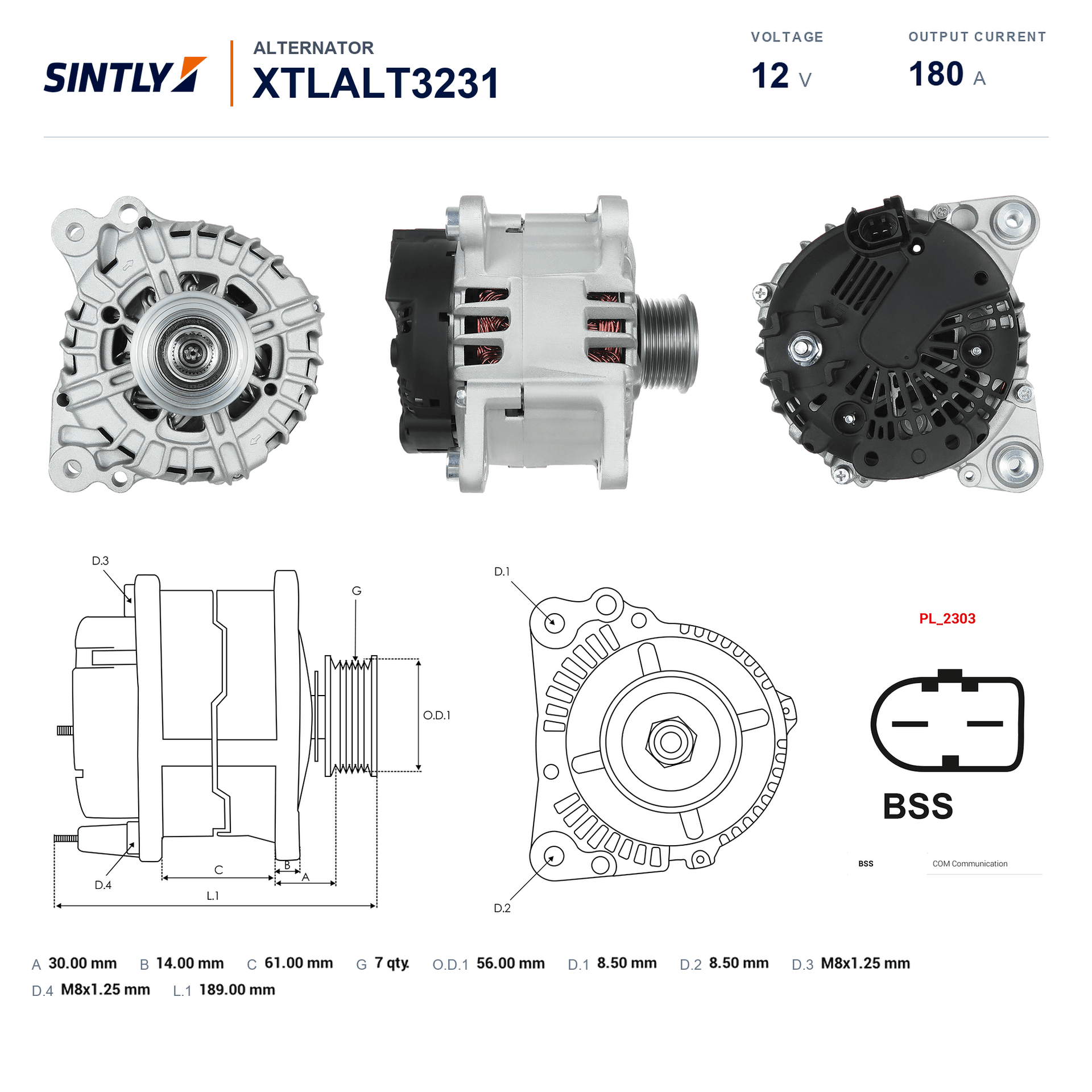 Alternator XTLALT3231